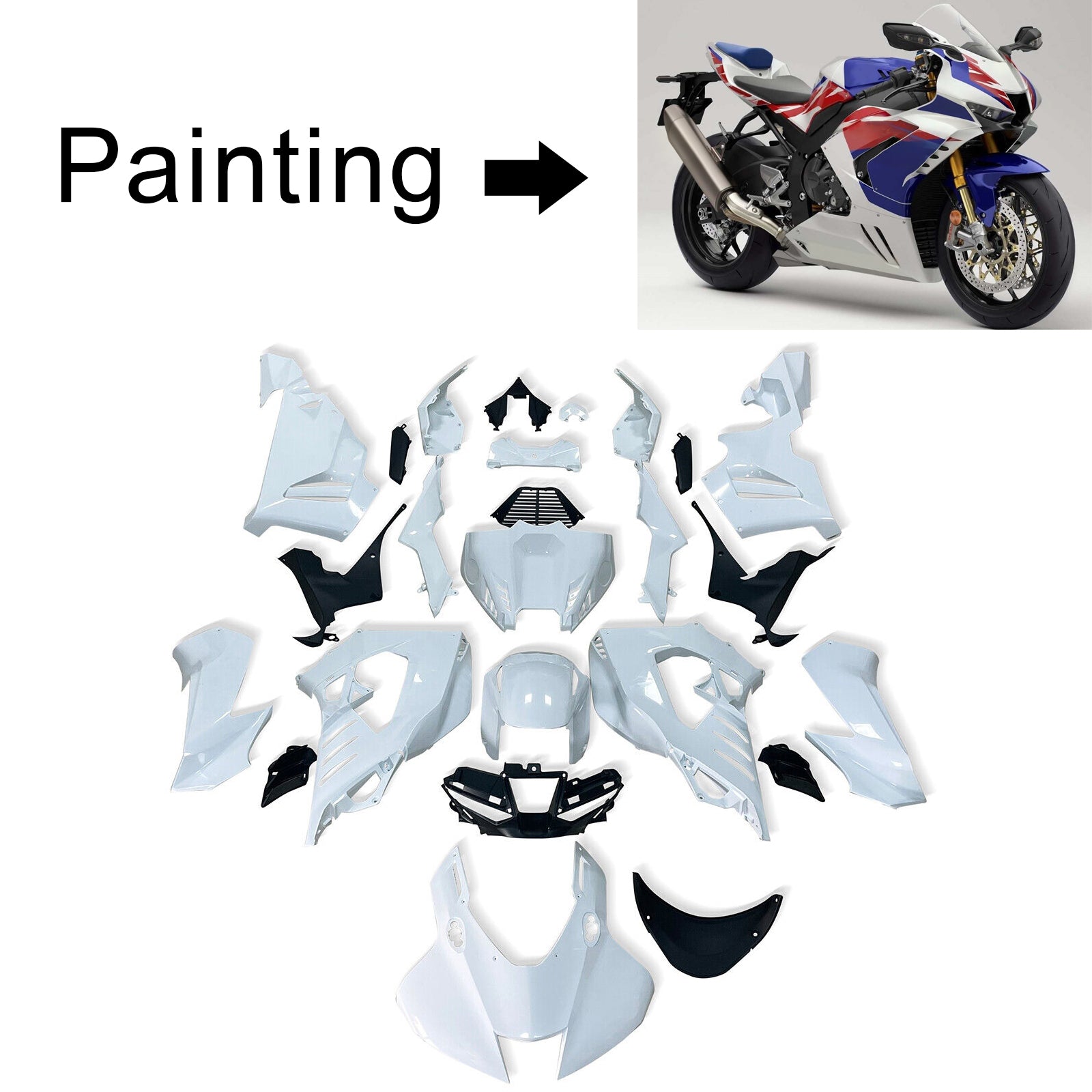 Amotopart Honda CBR1000RR-R 2020-2023 Blue & Red Style2 Fairing Kit