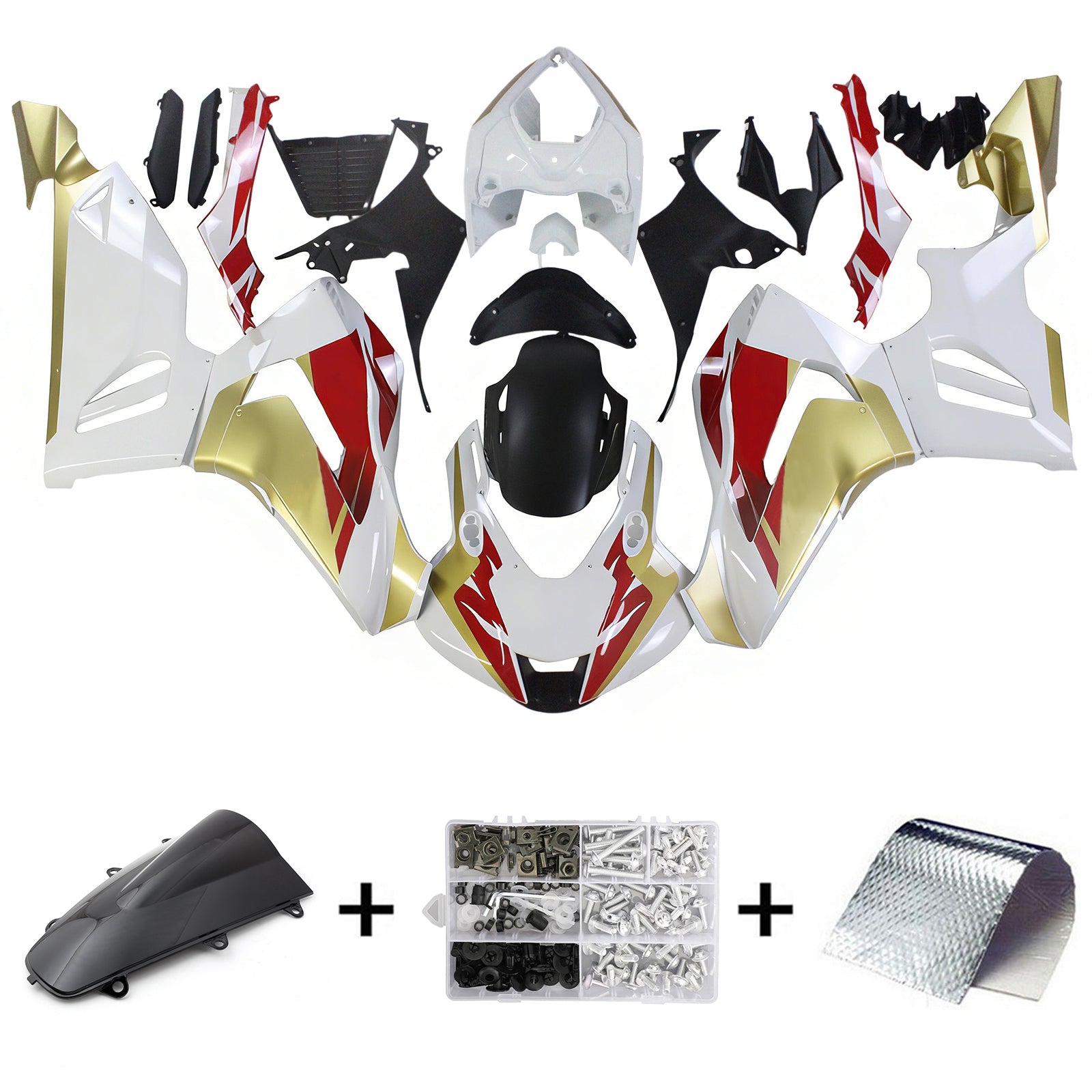 Amotopart Honda CBR1000RR-R 2020-2023 Gelb&Rotes Verkleidungsset