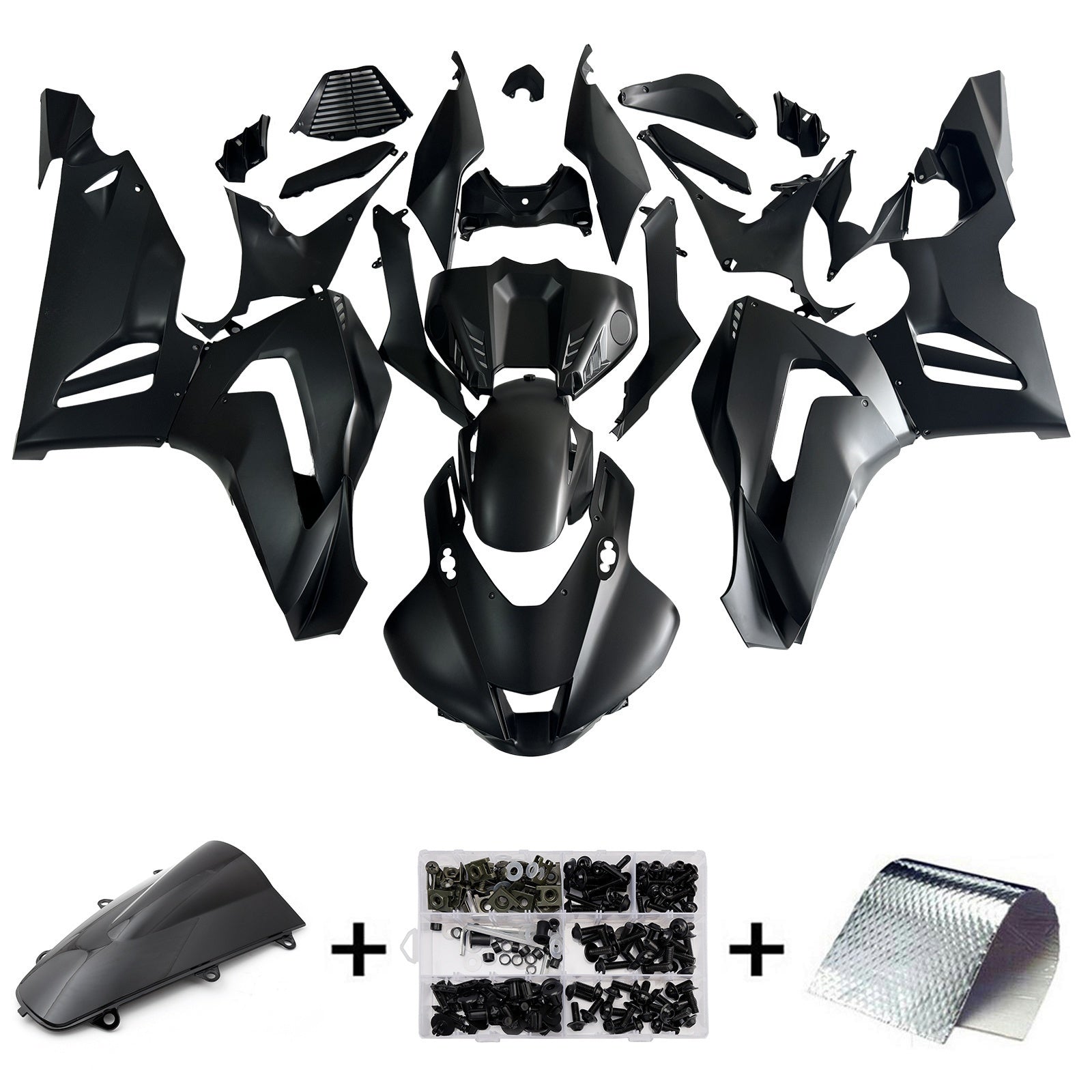 Amotopart Honda CBR1000RR-R 2020-2023 Matte Black Fairing Kit
