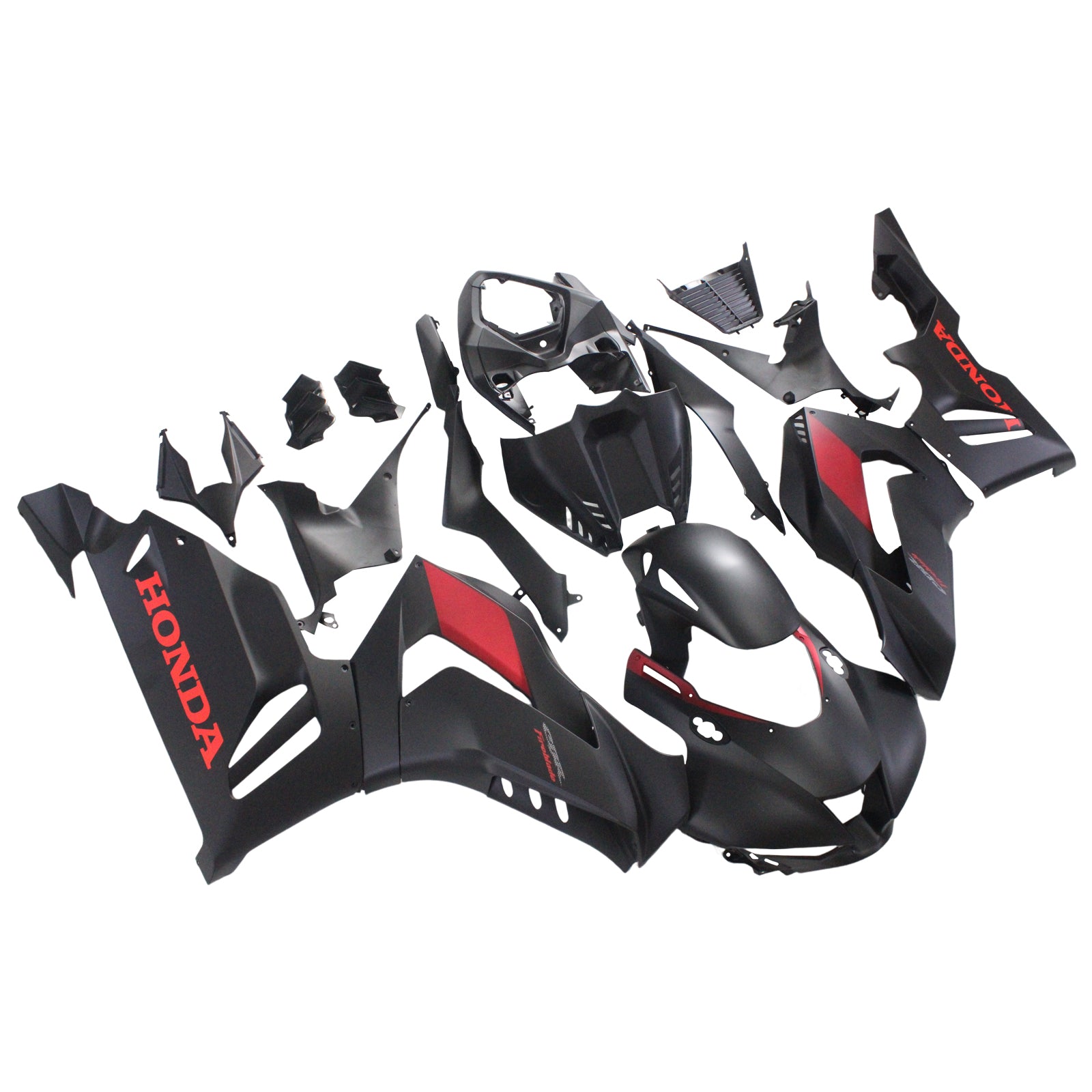 Amotopart Kit carena con logo nero opaco e rosso Honda CBR1000RR-R 2020-2023