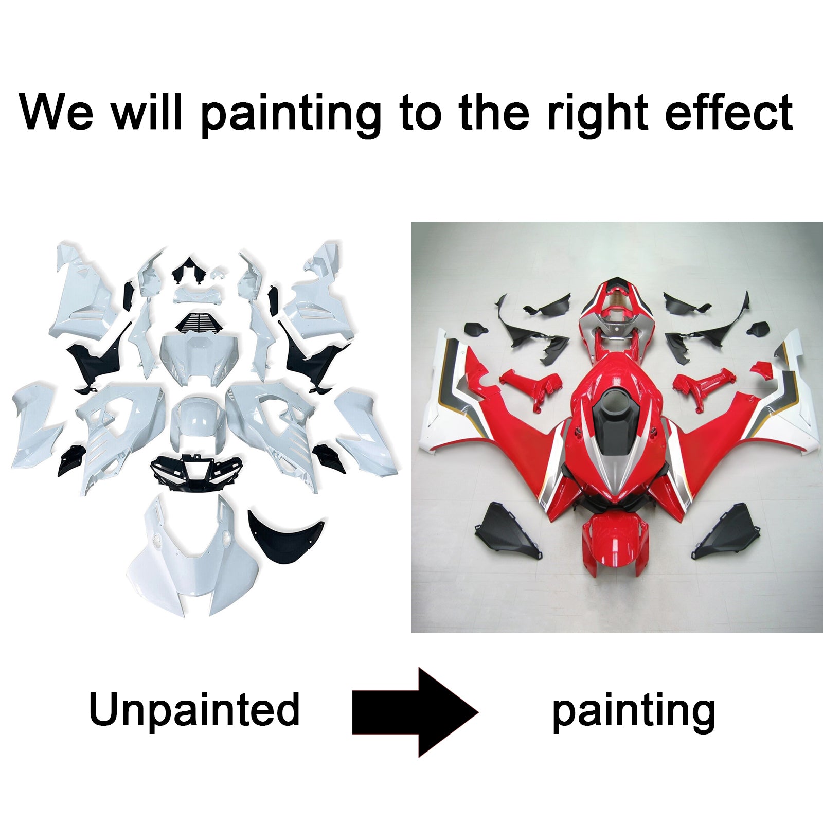 Amotopart Honda CBR1000RR-R 2020-2022 Red&Grey Fairing Kit
