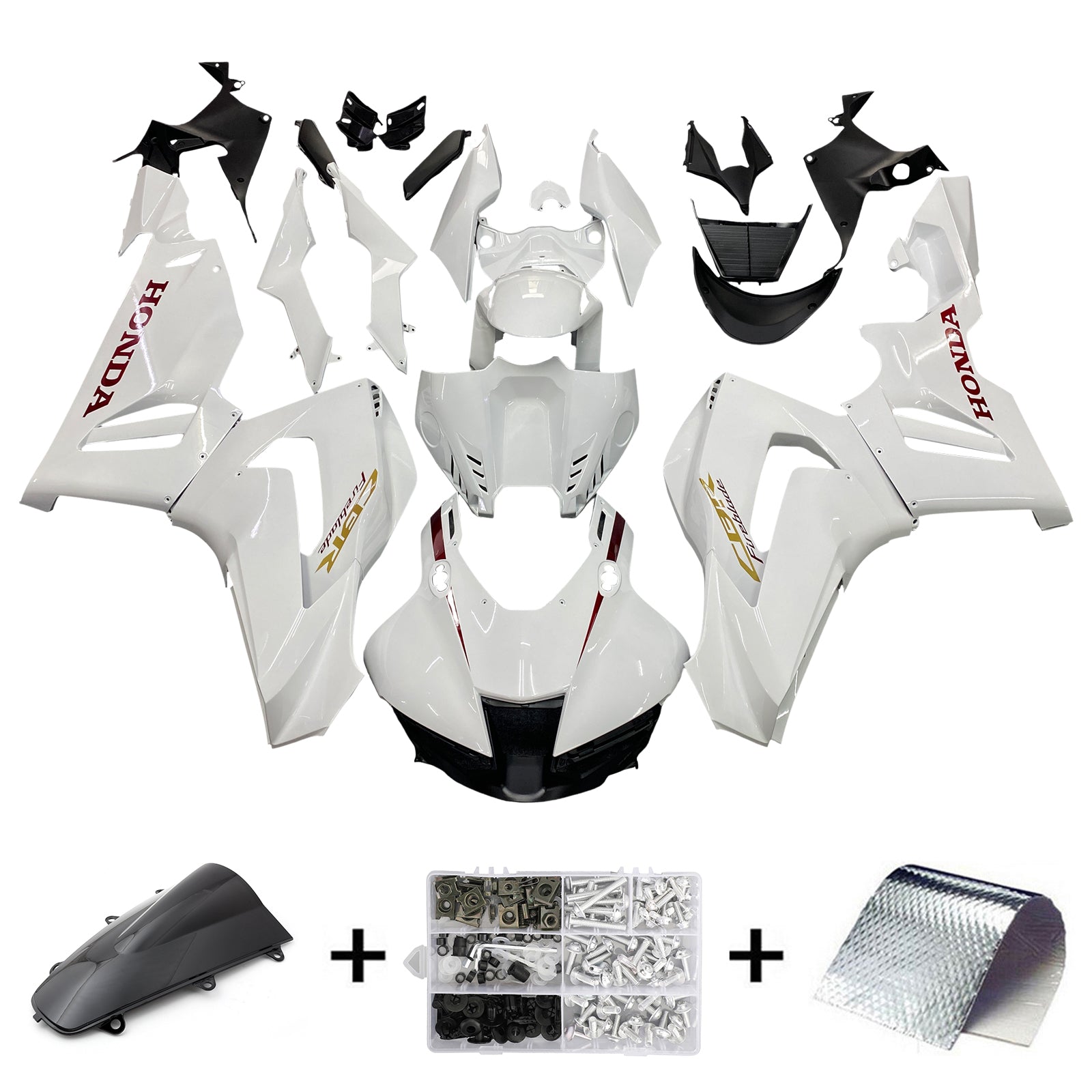 Amotopart Honda CBR1000RR-R 2020-2023 White Fairing Kit