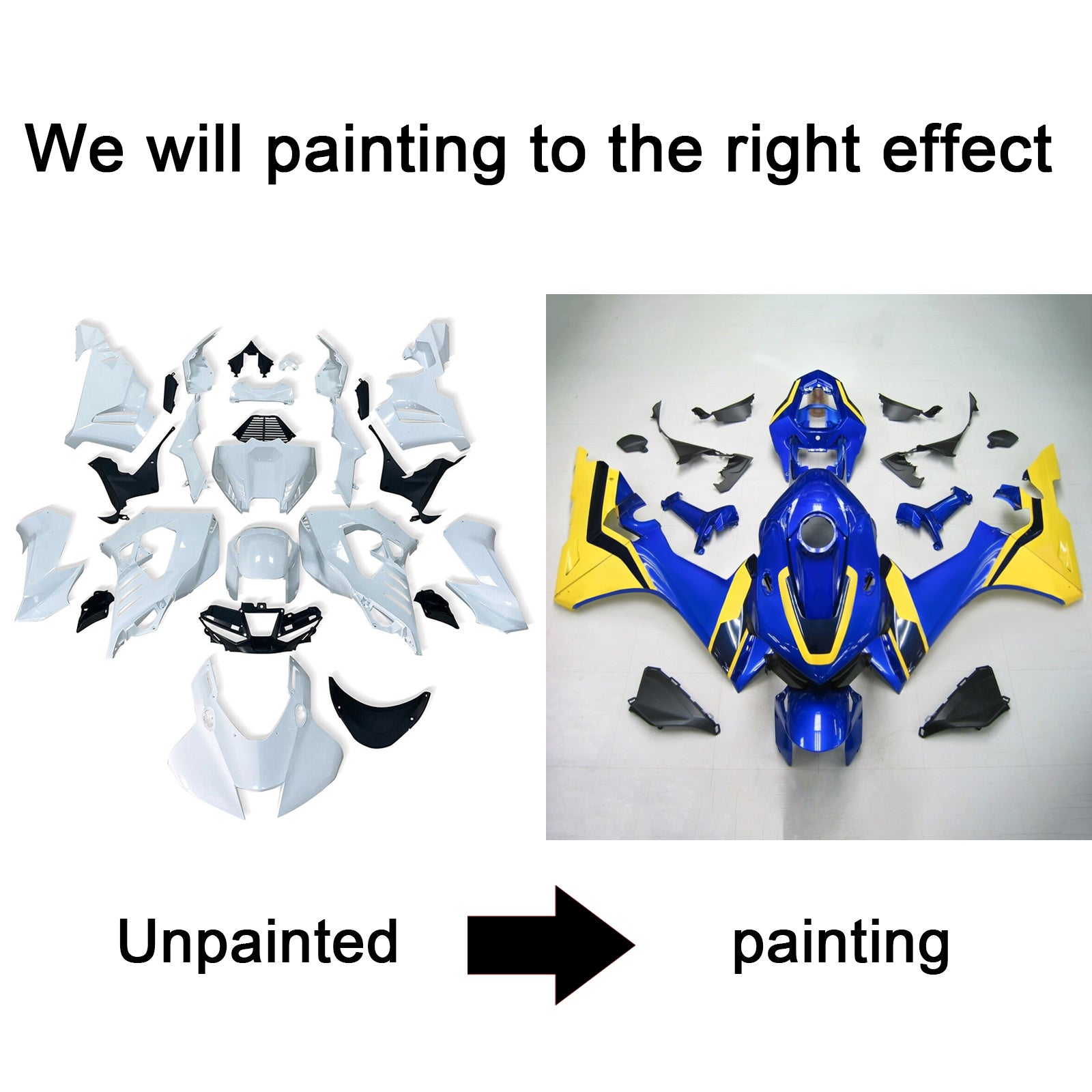 Amotopart Honda CBR1000RR-R 2020-2022 Blue&Yellow Fairing Kit