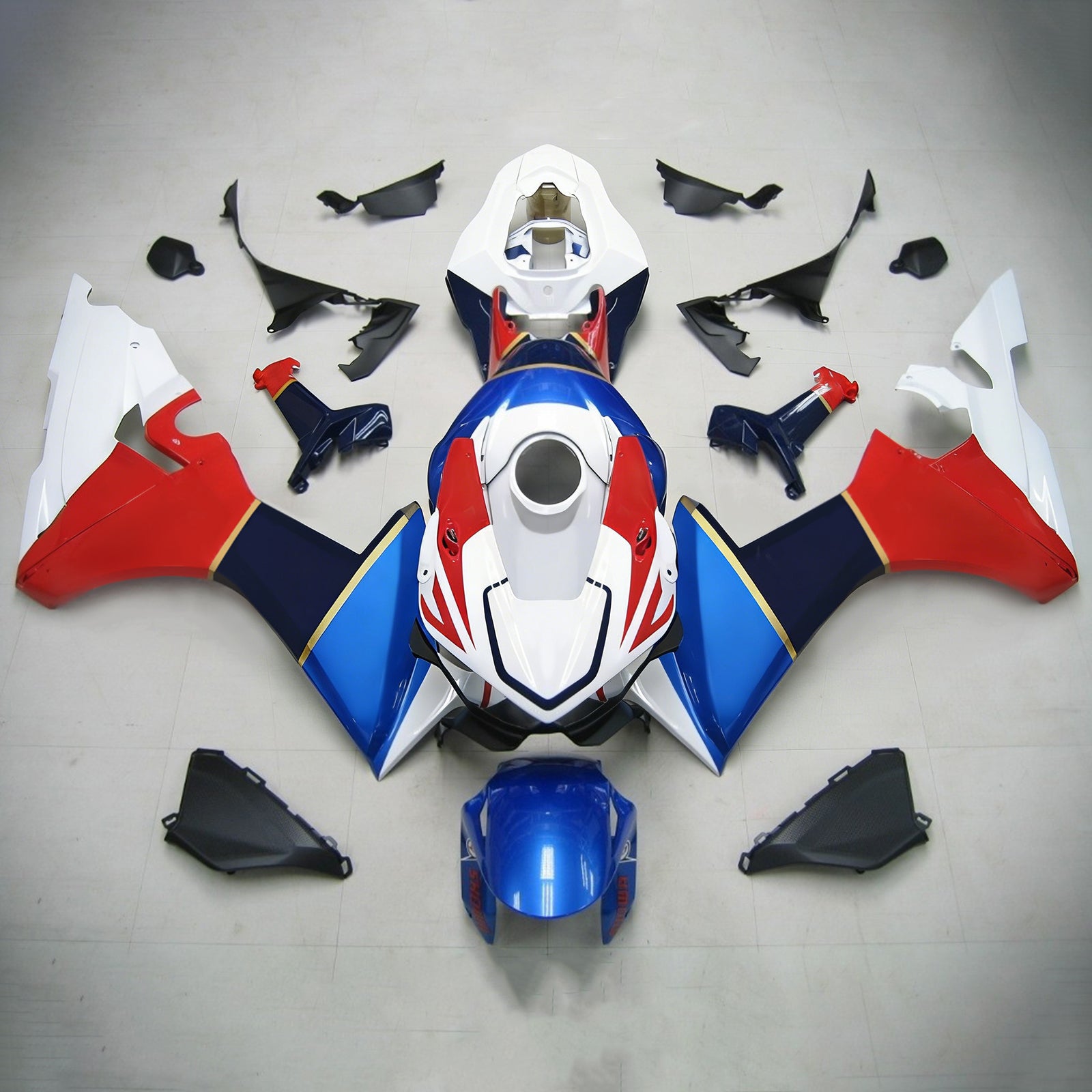 Amotopart Honda CBR1000RR-R 2020-2022 Blå&Red Style4 kåbesæt