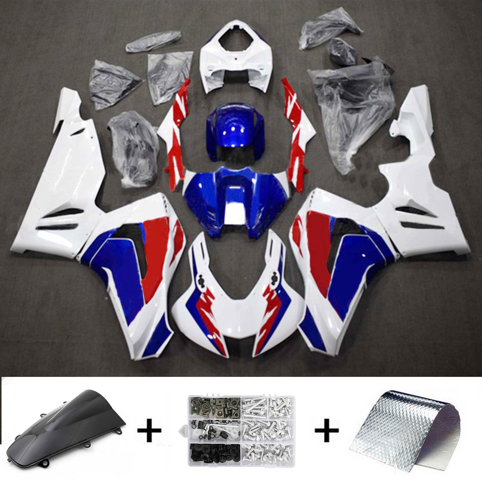 Amotopart 2020-2023 CBR1000RR-R Honda Kit de carenado azul y rojo