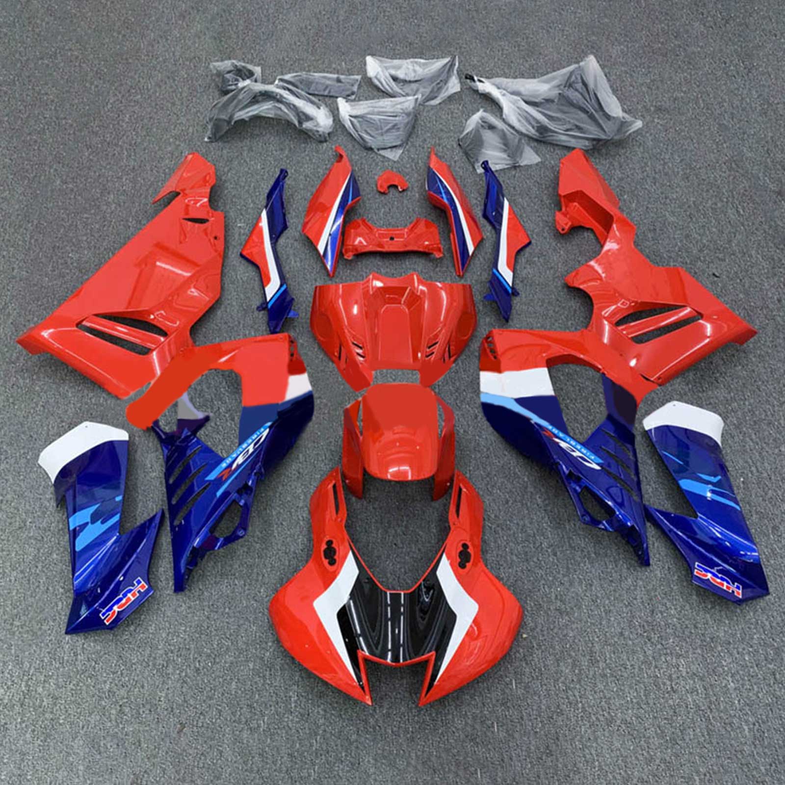 Amotopart 2020-2023 CBR1000RR-R Honda Rouge&Kit de carénage bleu