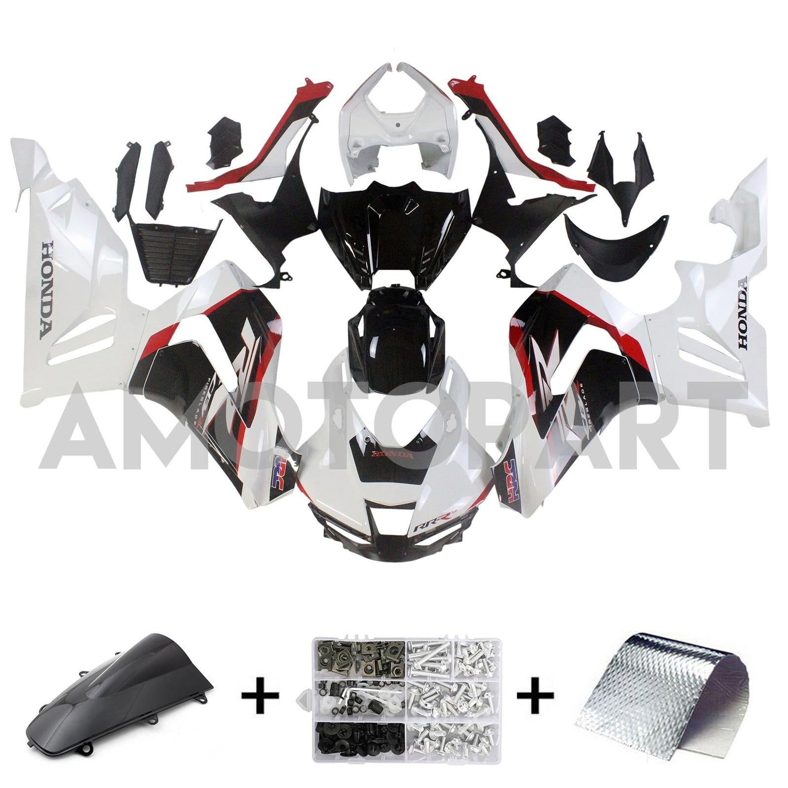 Amotopart 2020-2023 CBR1000RR-R Honda White&Red Style2 Fairing Kit