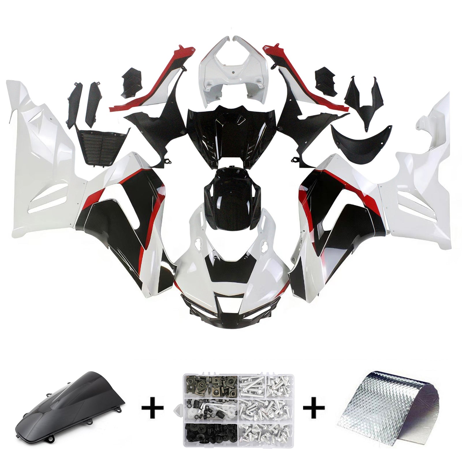 Amotopart 2020-2023 CBR1000RR-R Honda White&Red Style2 Fairing Kit