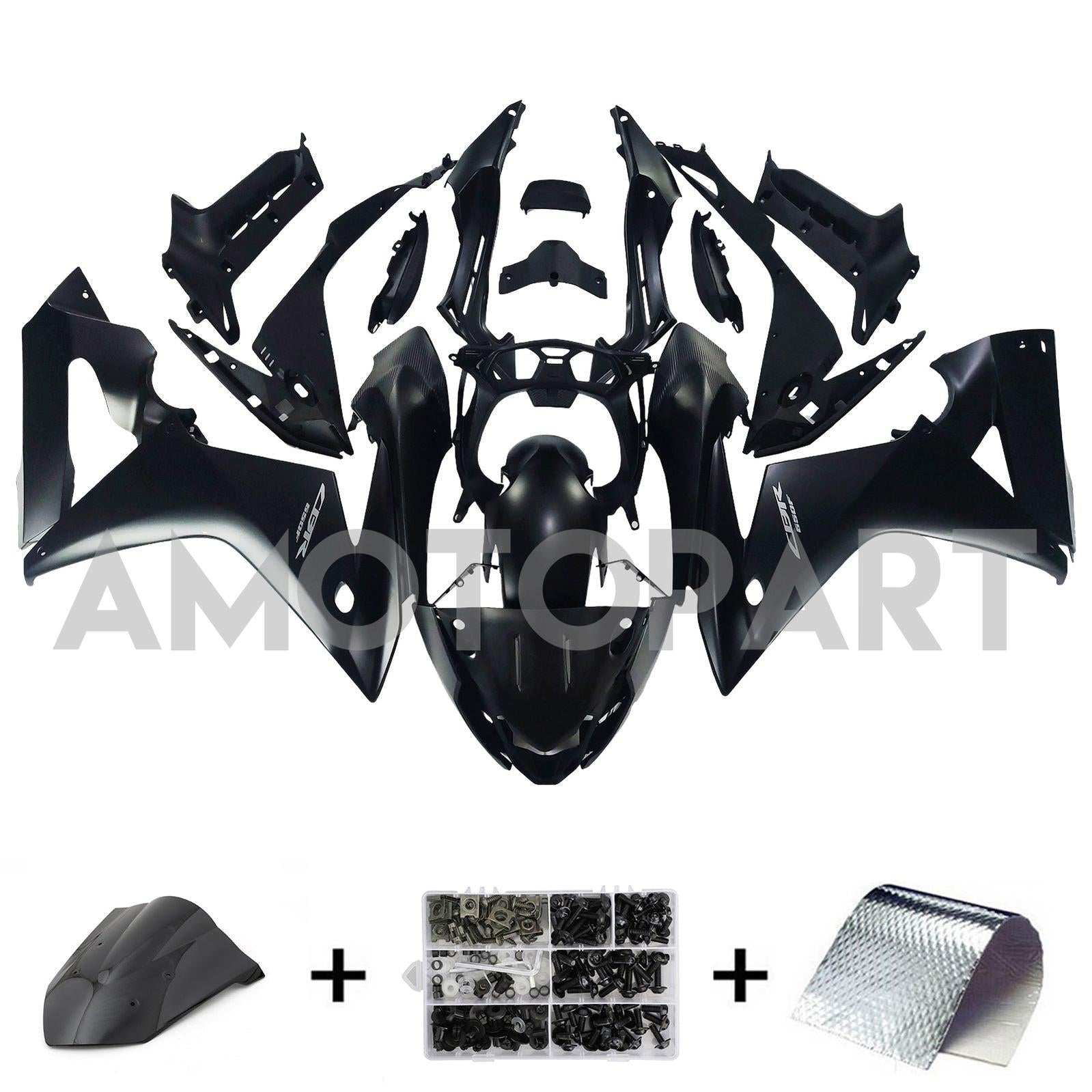 Amotopart 2017-2019 Honda CBR650F Black Fairing Kit