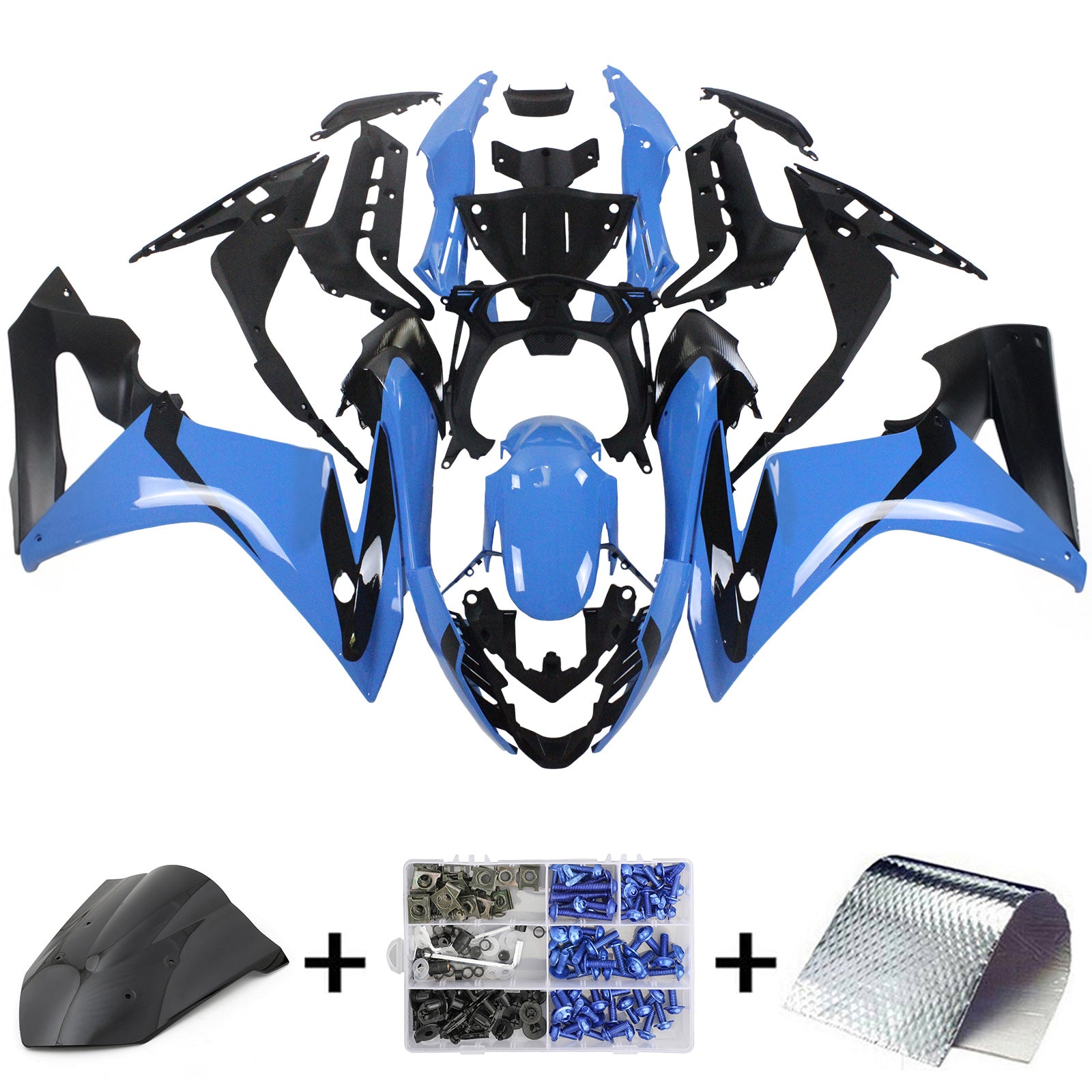 Amotopart 2017-2019 Honda CBR650F Azul&BKit de carenado lack