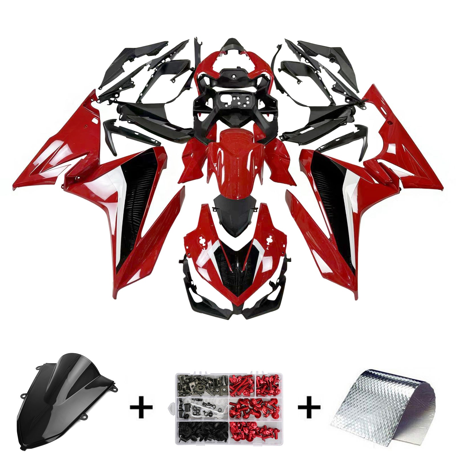 Kit carena Amotopart 2019-2021 CBR500R Honda rosso e nero