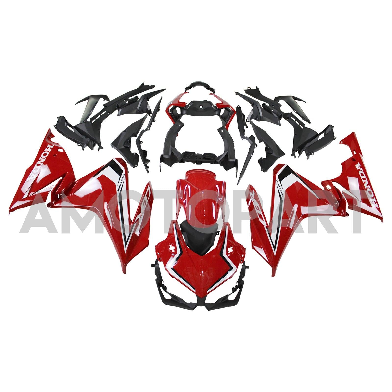 Amotopart 2019-2021 CBR500R Honda Red Fairing Kit