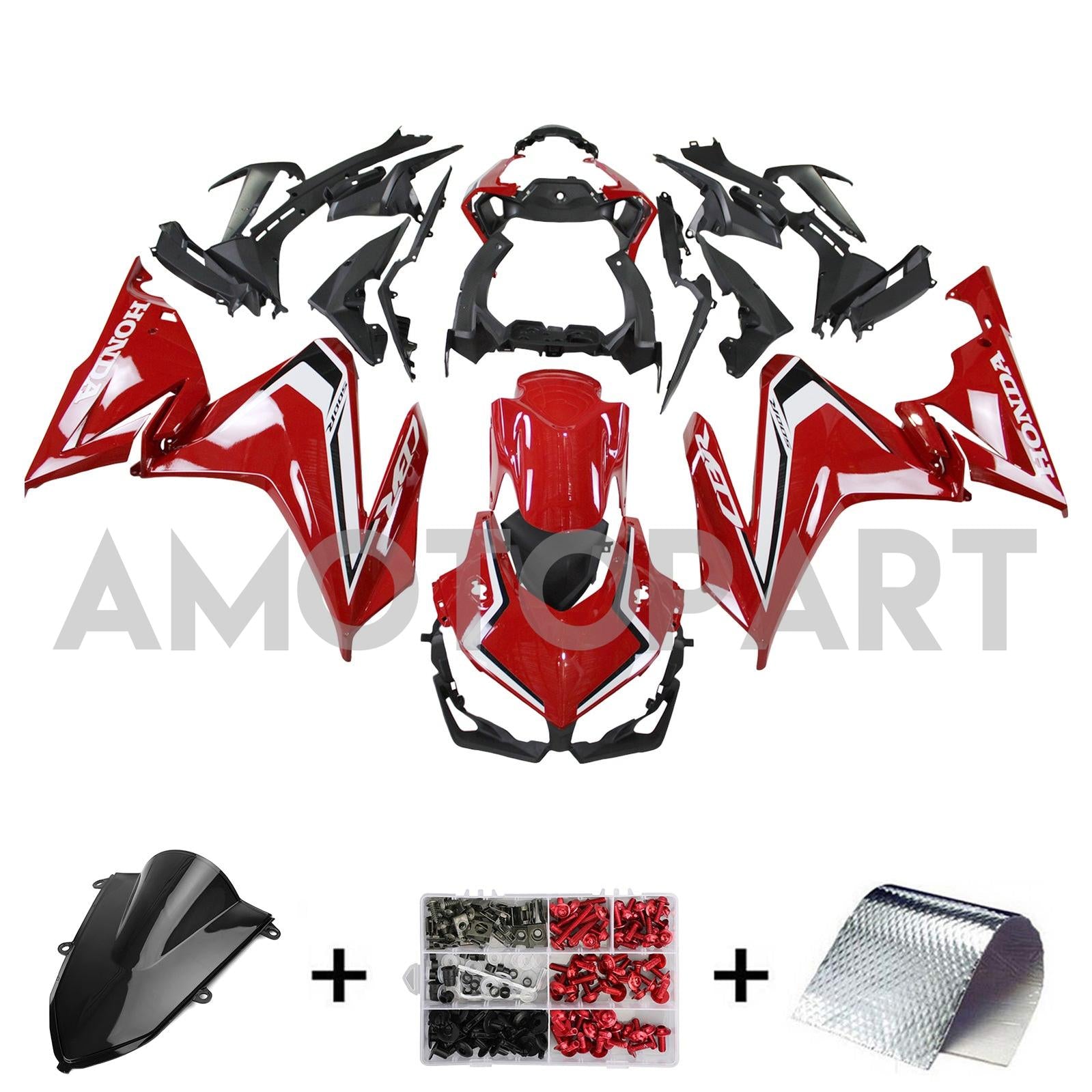 Amotopart 2019-2021 CBR500R Honda Red Verkeller Kit