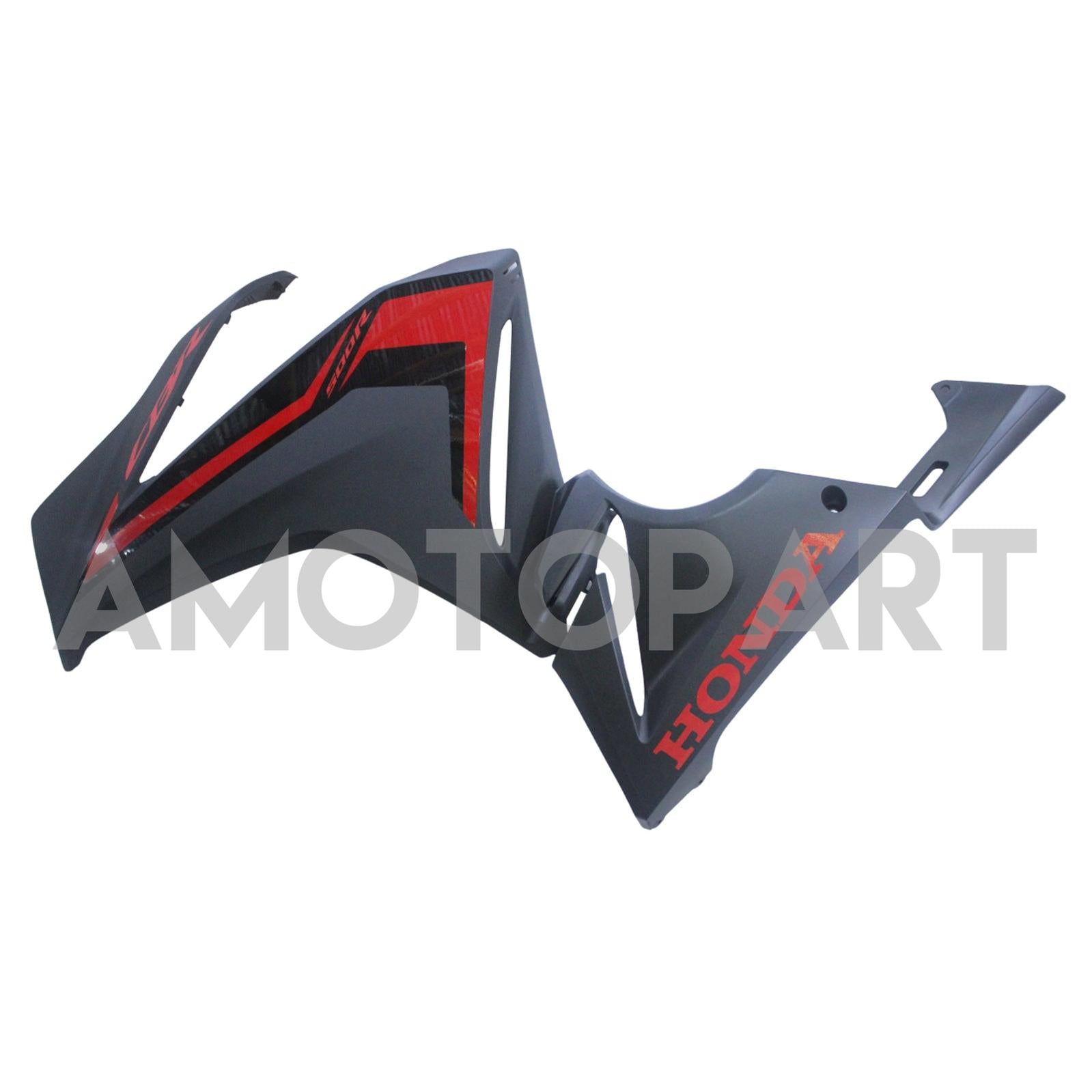 Amotopart 2019-2021 CBR500R Honda Black mit roten Akzents Style2-Verkleidung Kit