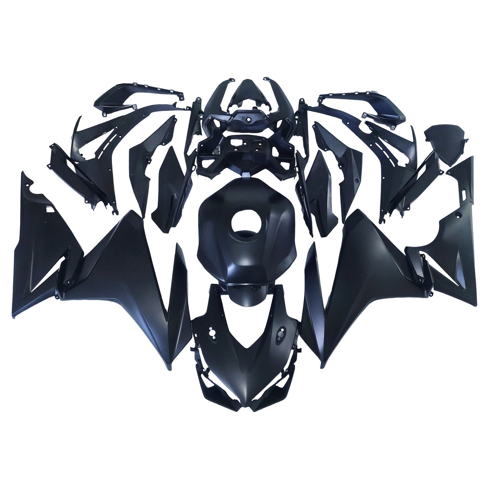 Amotopart 2019-2021 CBR500R Honda Black med røde aksenter Style1 Fairing Kit