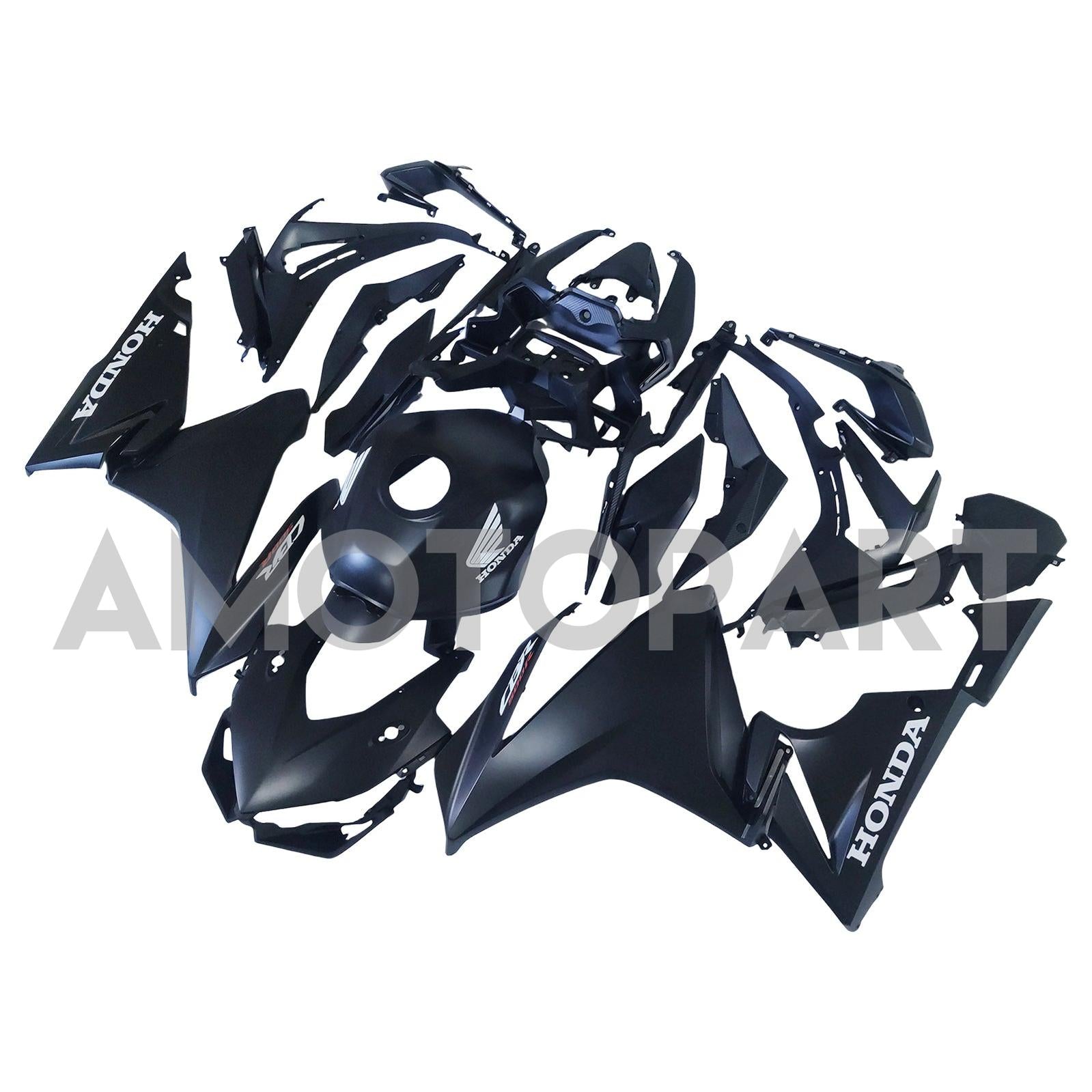 Amotopart 2019-2021 CBR500R Honda Black mit rotem Akzentstil Style1-Verkaufskit