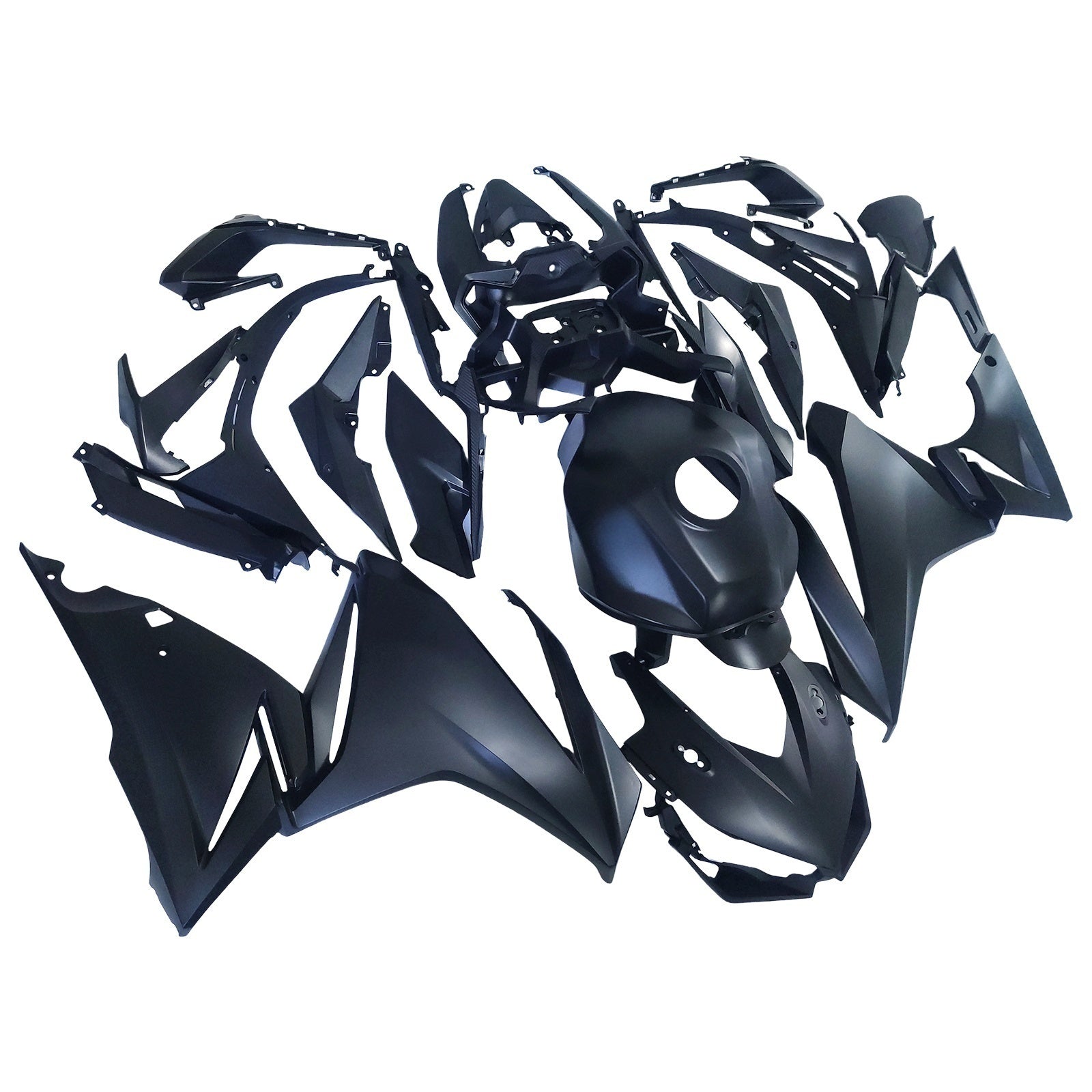 Amotopart 2019-2021 CBR500R Honda Black with Red Accents Style1 Kit de carénage