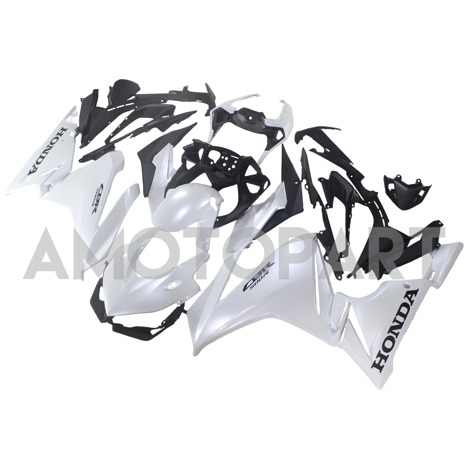 Amotopart 2019-2021 CBR500R HONDA WHITE S BLACK LOGO FAILING KIT