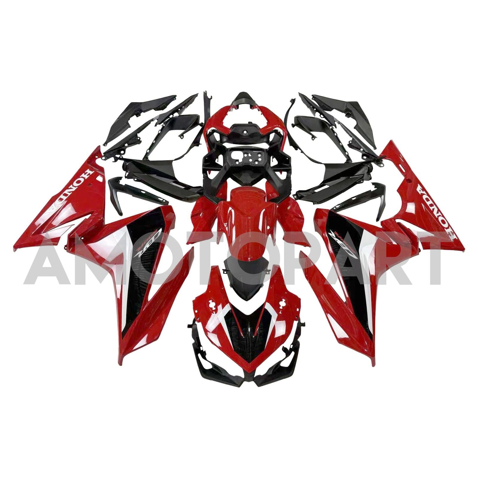 Amotopart 2022-2023 CBR500R Honda Red&Black Fairing Kit