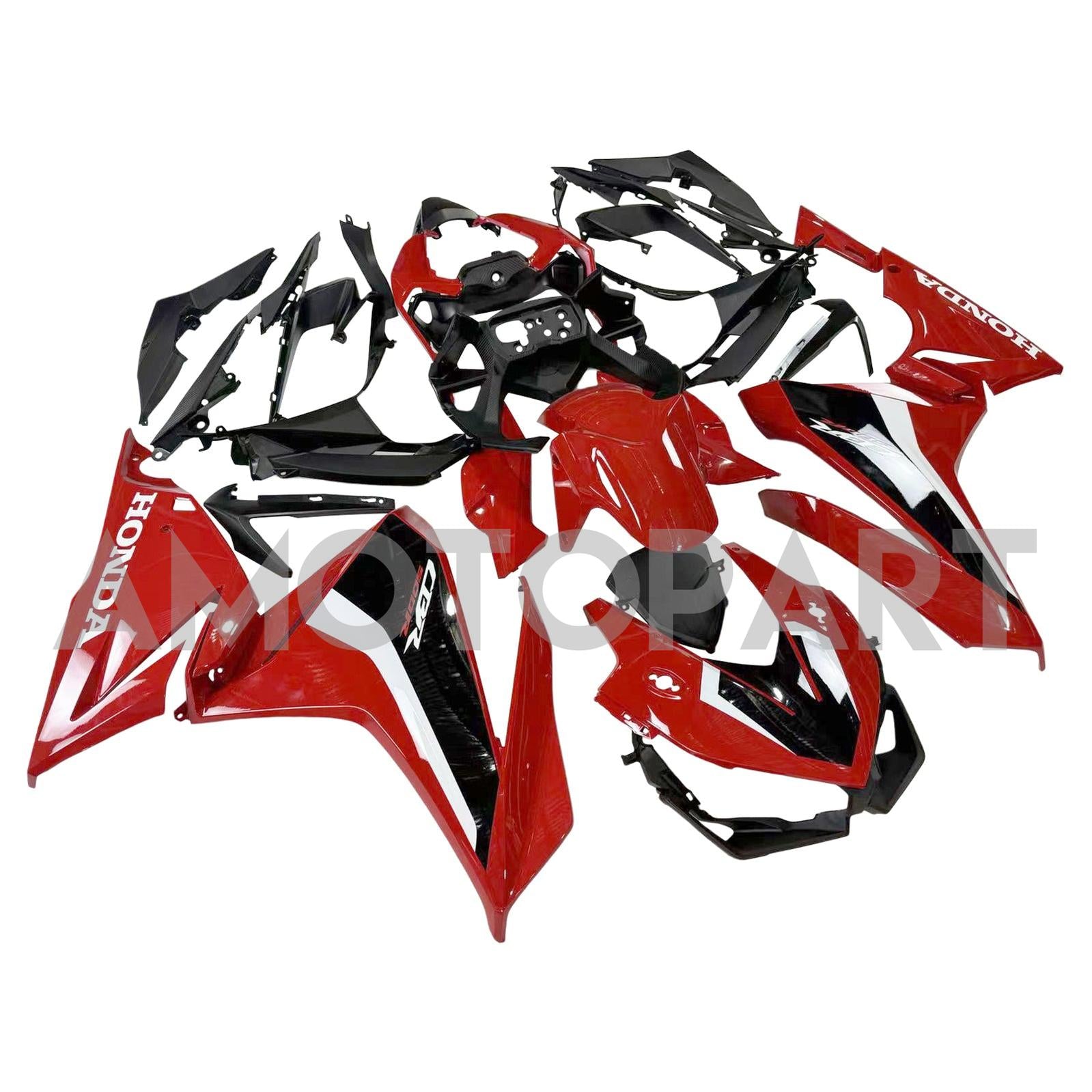Amotopart 2022-2023 CBR500R Honda Rot&Schwarzes Verkleidungskit