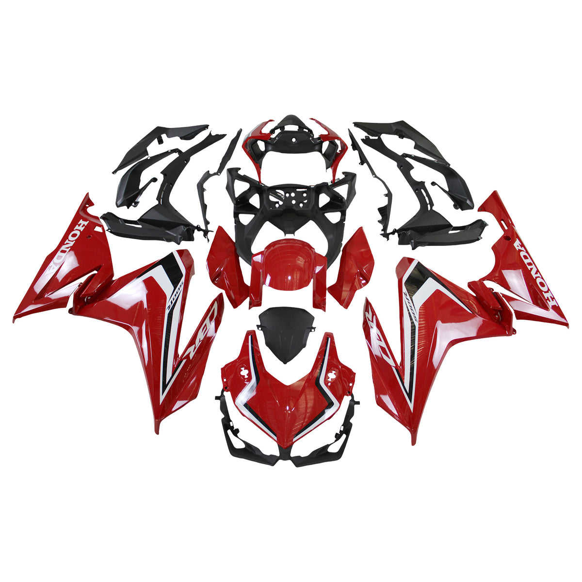 Amotopart 2022-2023 CBR500R Honda Kit de carenado rojo