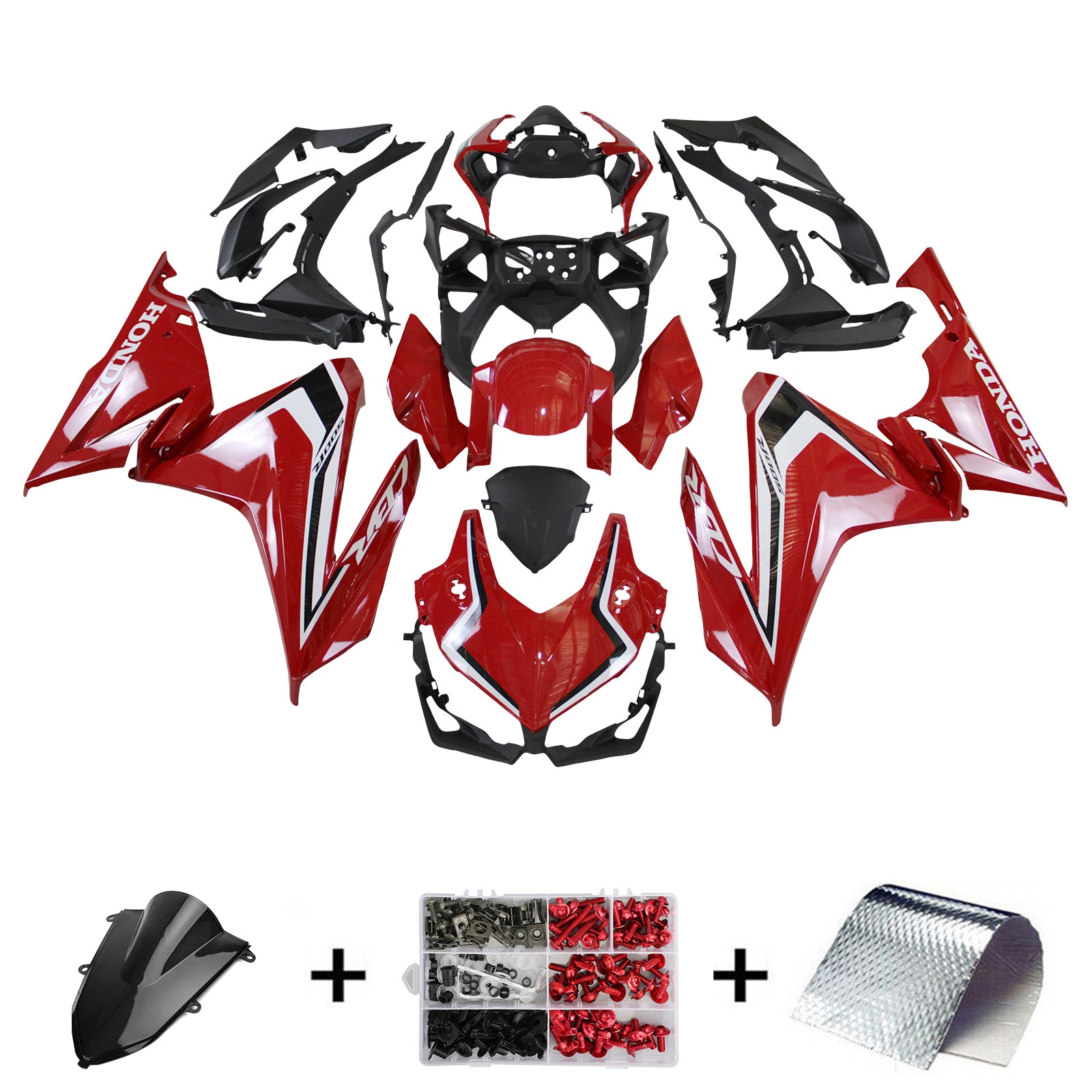 Amotopart 2022-2023 CBR500R Honda Red Fairing Kit