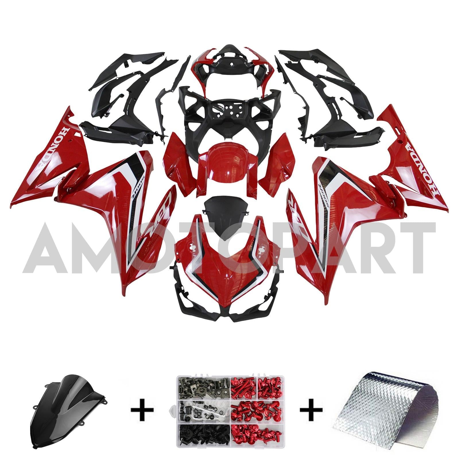 Amotopart 2022-2023 CBR500R Honda Red Fairing Kit