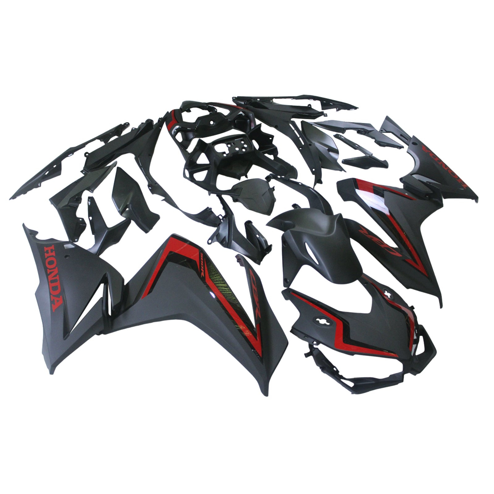 Amotopart 2022-2023 CBR500R Honda Black&Red Fairing Kit