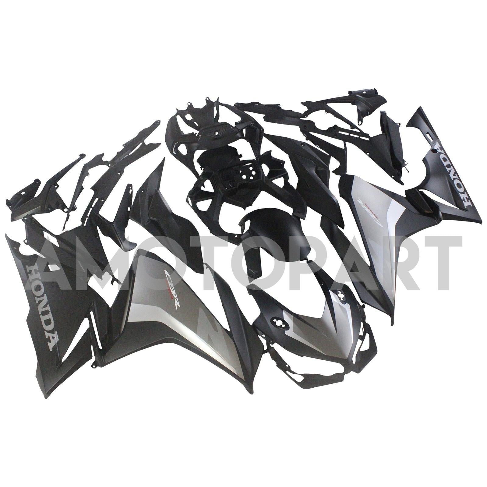 Amotopart 2022-2023 CBR500R Honda Schwarz&Graues Verkleidungsset