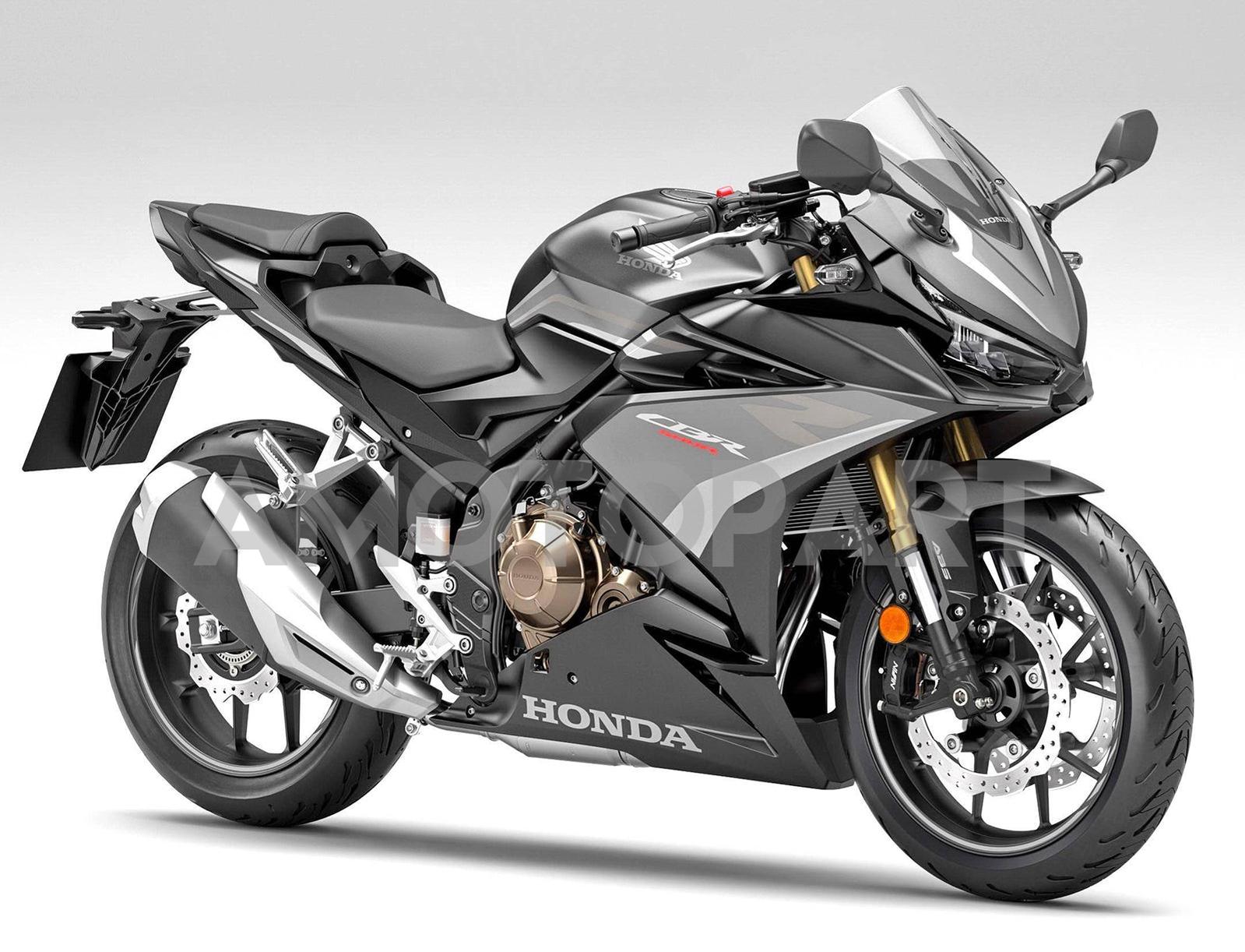 Amotopart 2022-2023 CBR500R Honda Schwarz&Graues Verkleidungsset
