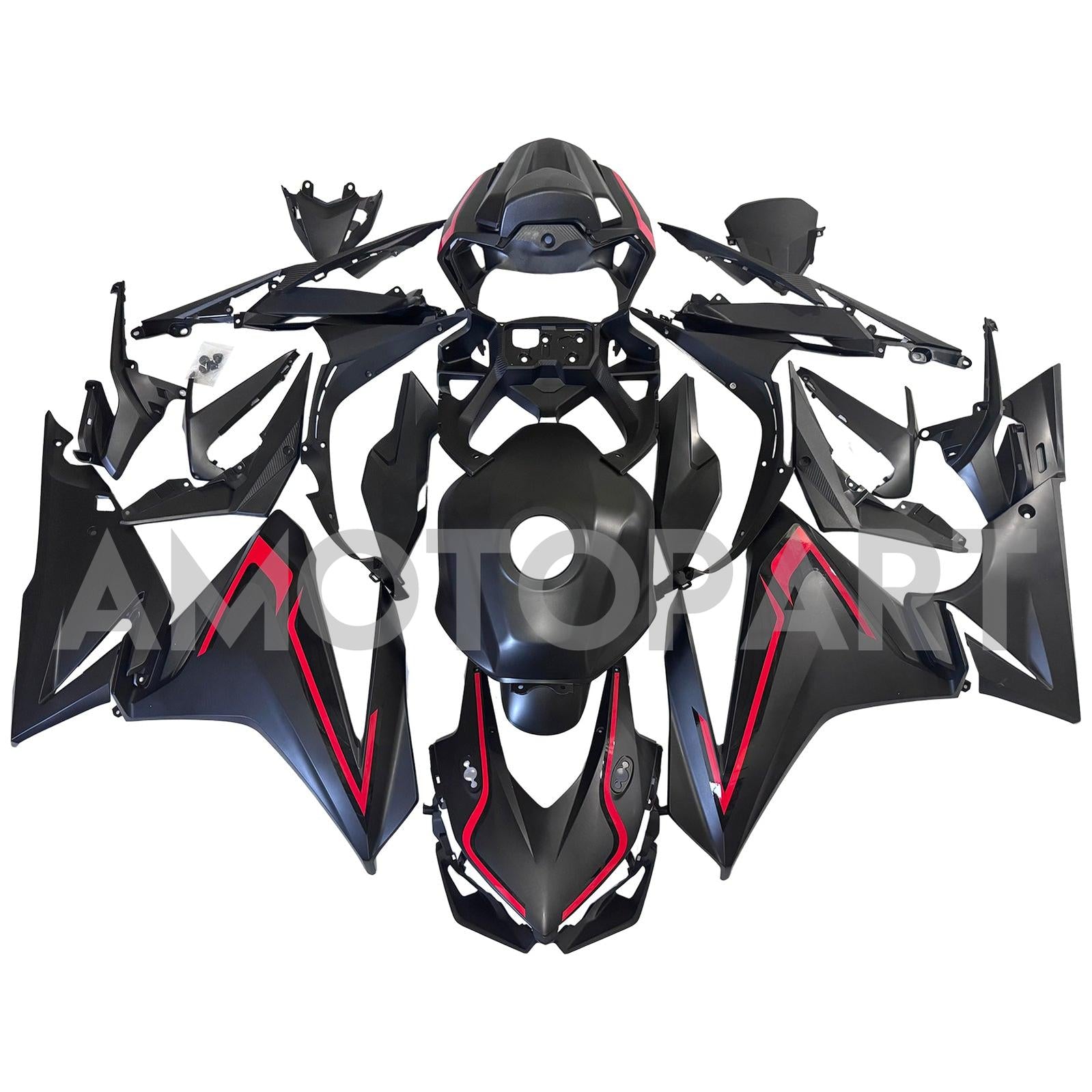 Amotopart 2022-2023 Honda CBR500R Matte Black Red Fairing Kit