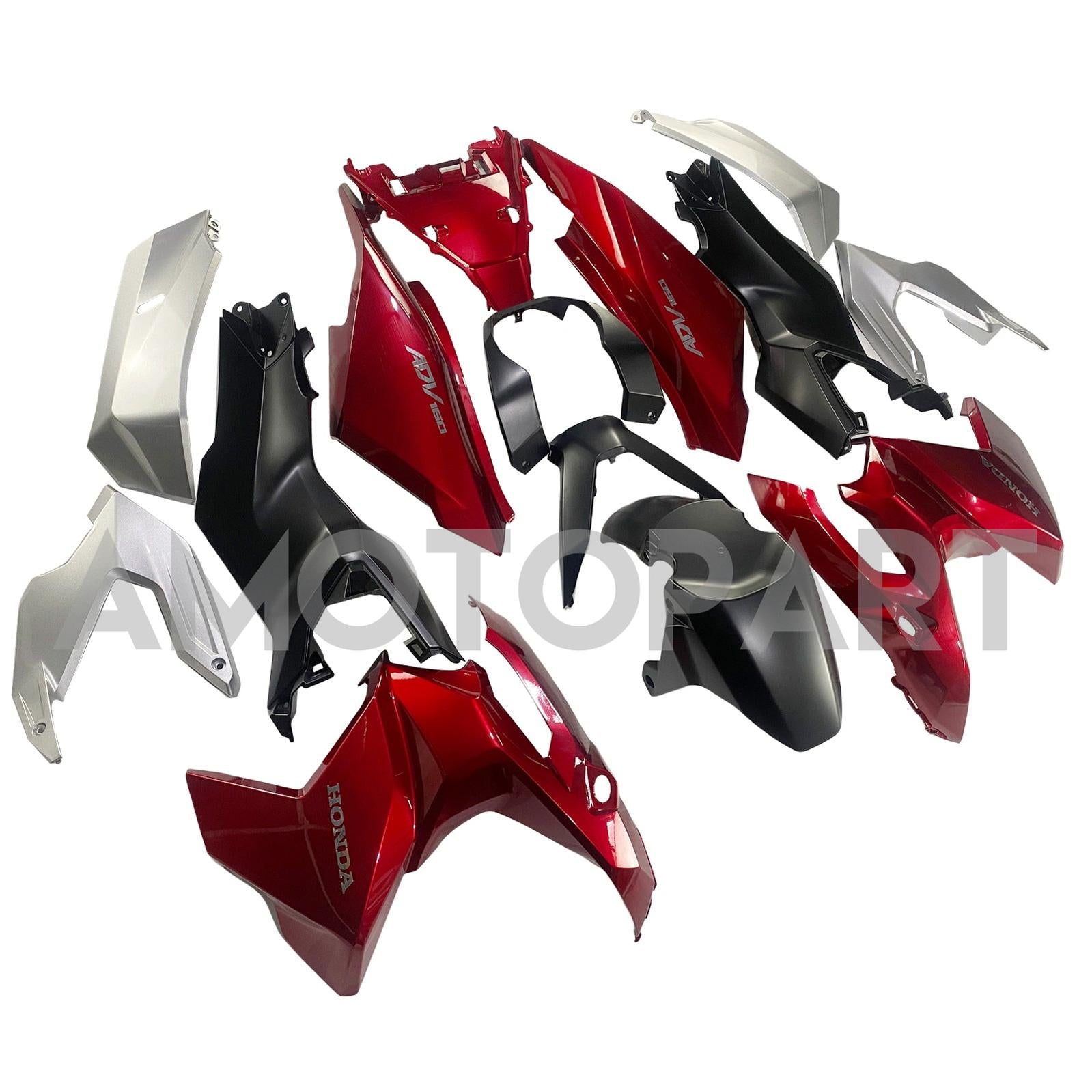 Amotopart 2022-2024 ホンダ ADV160 ブラック レッド フェアリングキット