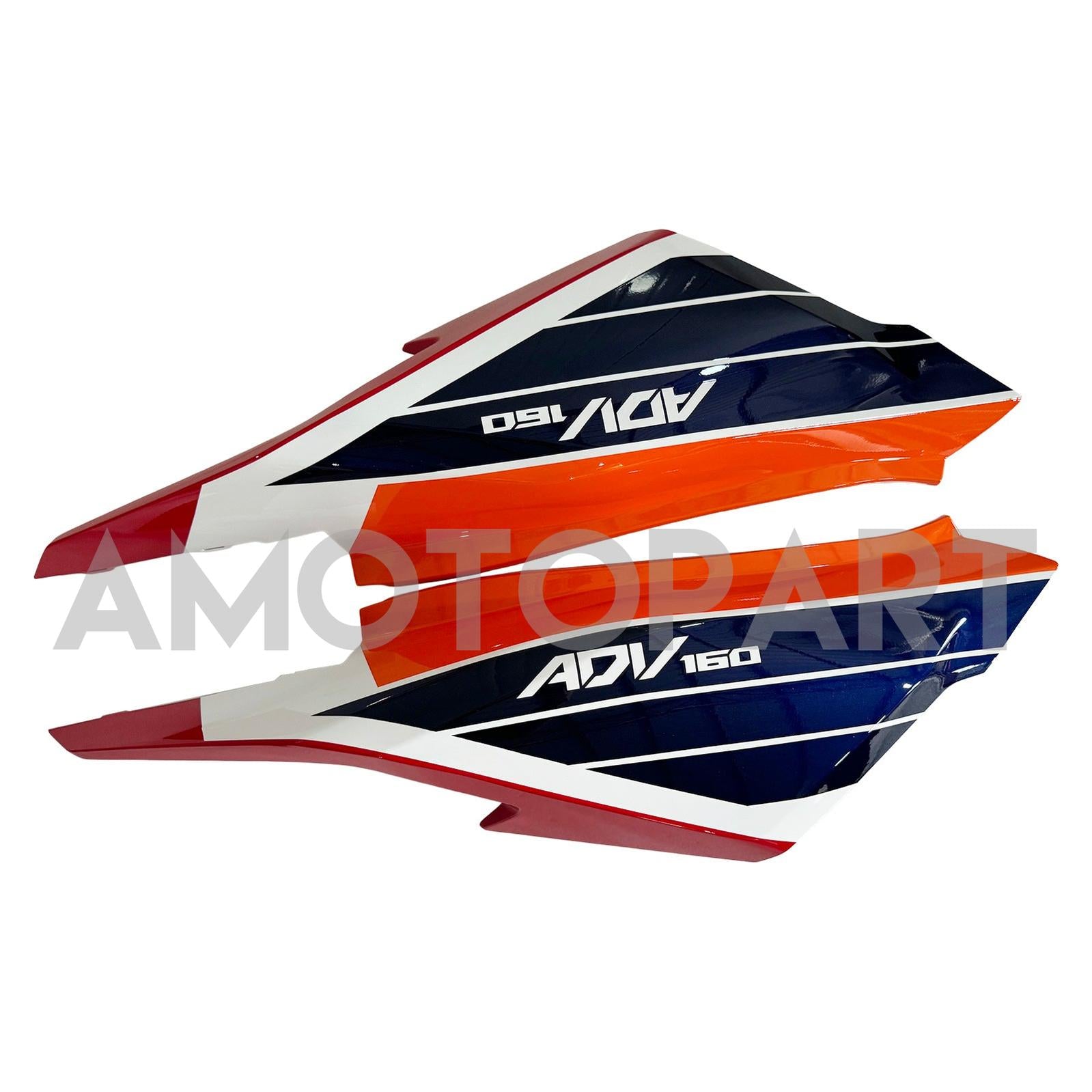 Amotopart 2022–2023 Honda ADV160 Schwarz Weiß Orange Verkleidungsset