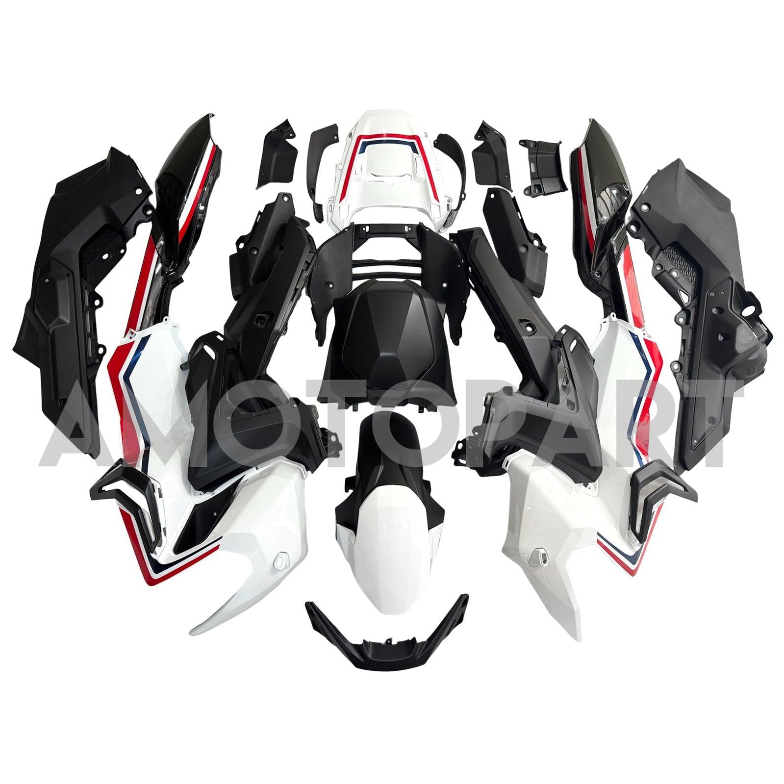 Amotopart 2017-2020 Honda XADV750 Black White Red Fairing Kit
