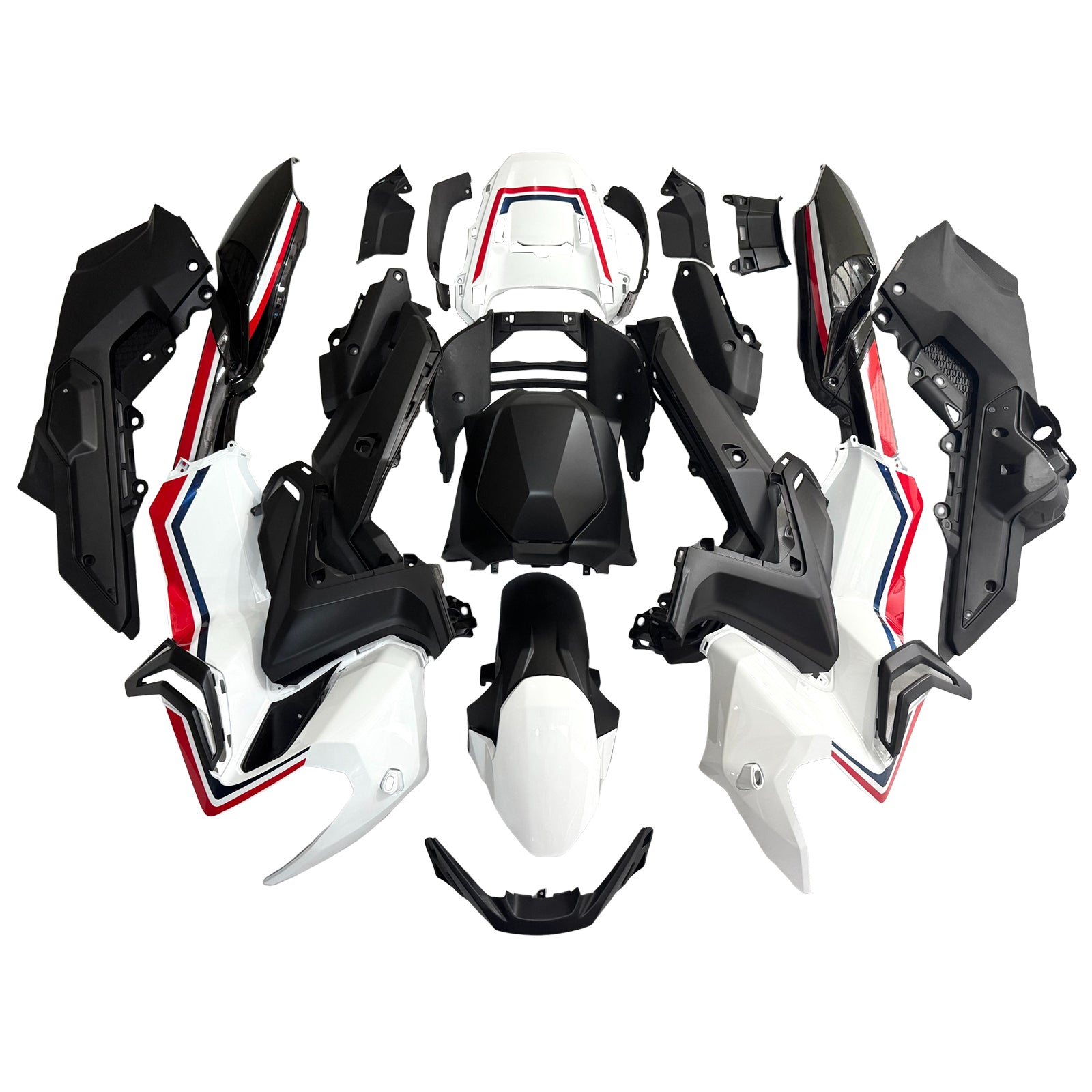 Amotopart 2017-2020 Honda XADV750 Black White Red Fairing Kit
