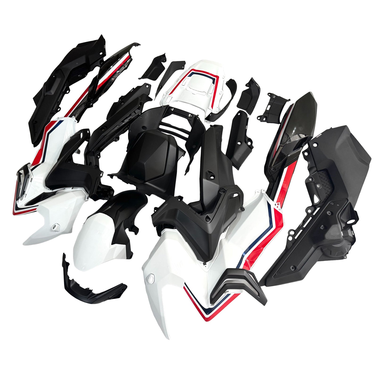 Amotopart 2017-2020 Honda XADV750 Black White Red Fairing Kit