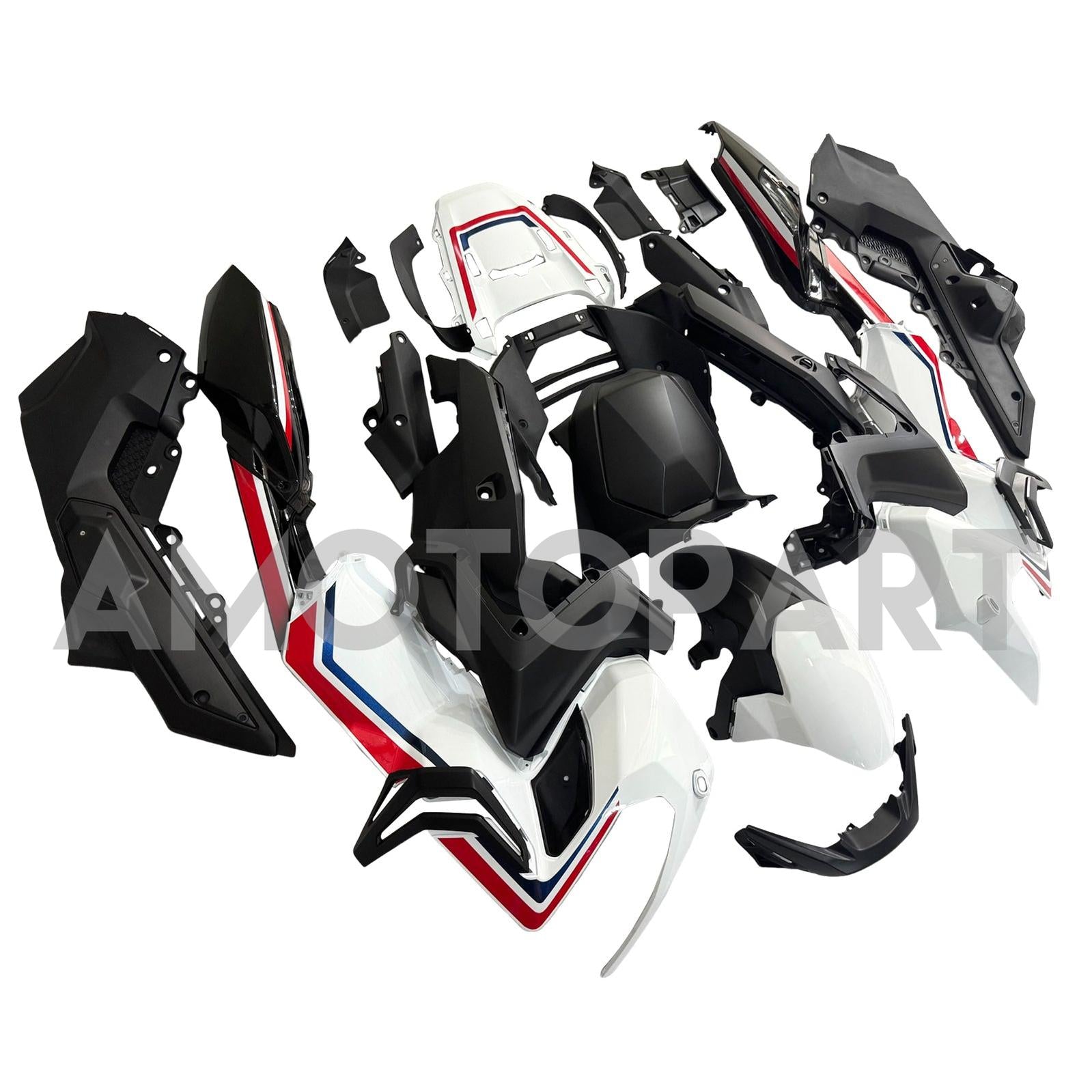Amotopart 2017-2020 Honda XADV750 Black White Red Fairing Kit