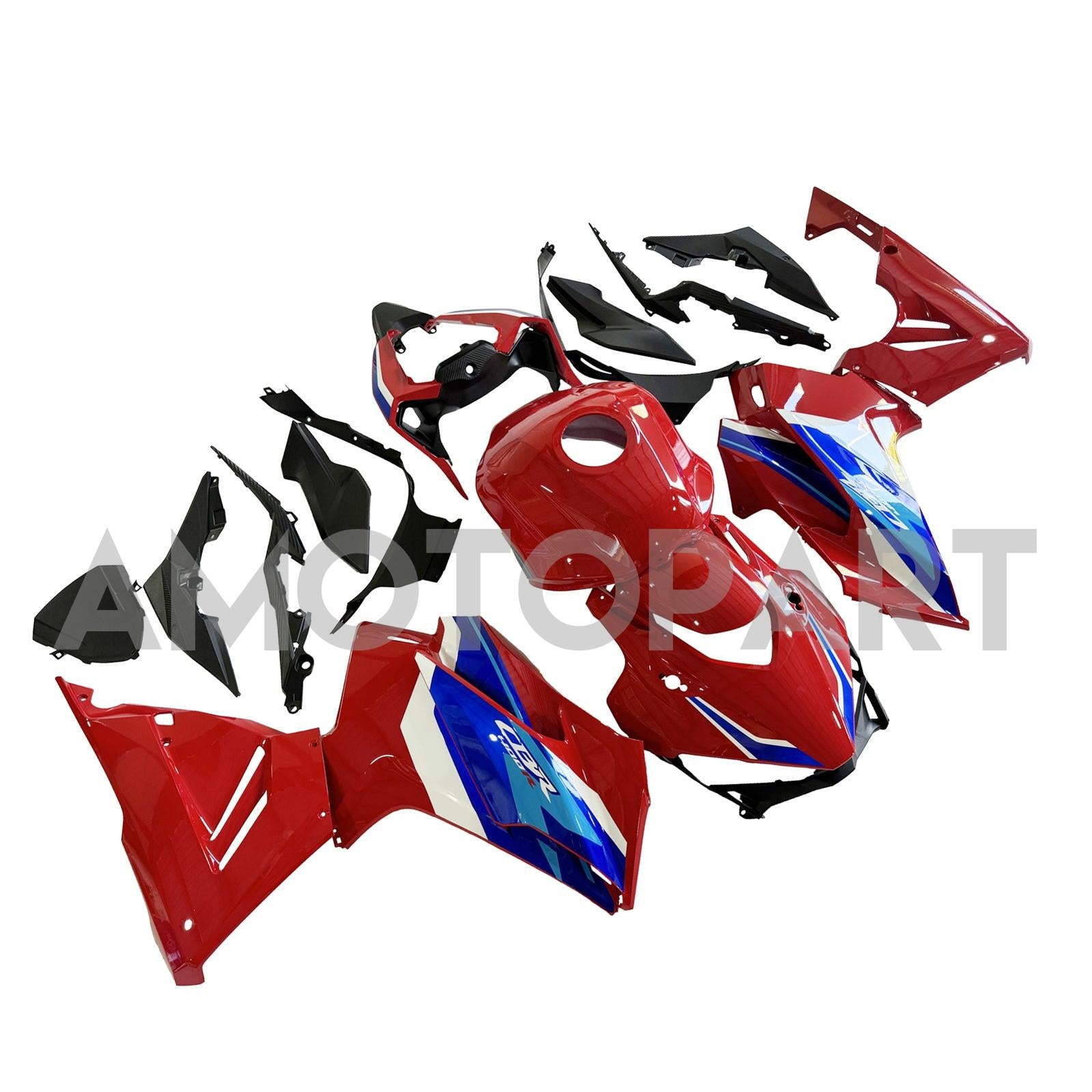 Amotopart 2024-2025 Honda CBR500R CBR400R Kit carenatura blu rosso