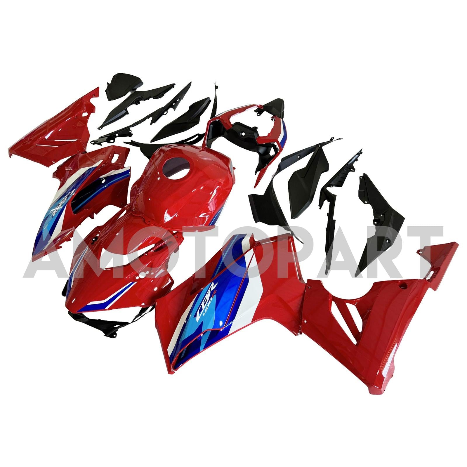 Amotopart 2024-2025 Honda CBR500R CBR400R Kit carenatura blu rosso