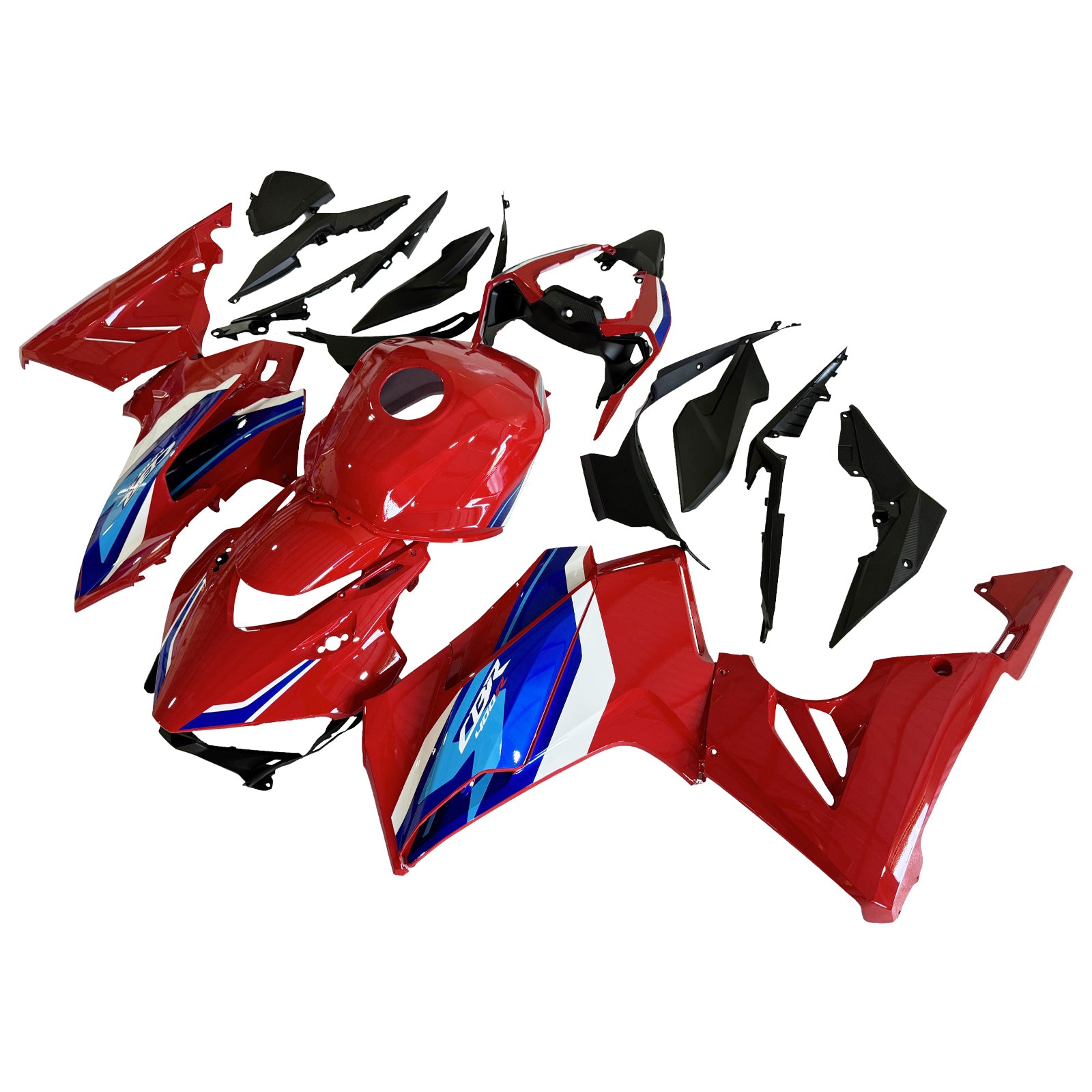 Amotopart 2024-2025 Honda CBR500R CBR400R Kit de carénage bleu rouge