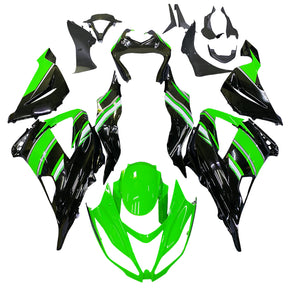 Amotopart Kawasaki Zx6R 2013-2018 Fairing Green Amotopart Plastic Kit W/Bolt Kit