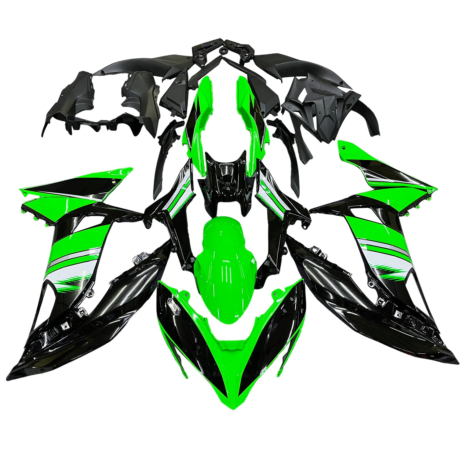 Amotopart 2017-2019 Kawasaki Ninja 650 EX650 Kit de carenado verde