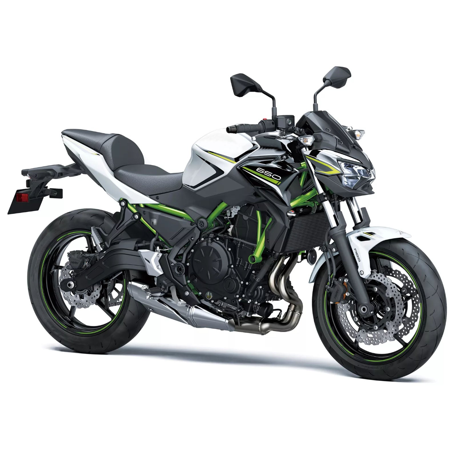 Amotopart 2017–2019 Kawasaki Z650 Schwarz-Weiß-Verkleidungsset