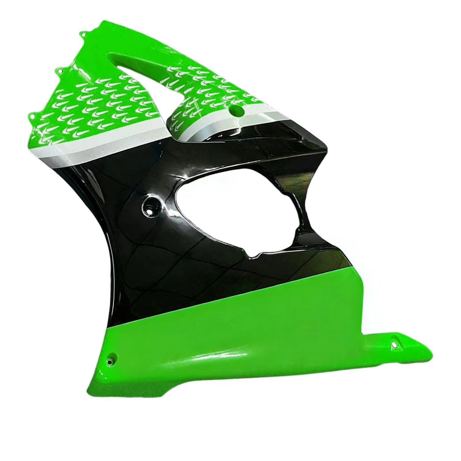 Amotopart 2000-2002 Kawasaki ZX6R 636 2005-2008 Kawasaki ZZR600 Kit de carénage vert noir