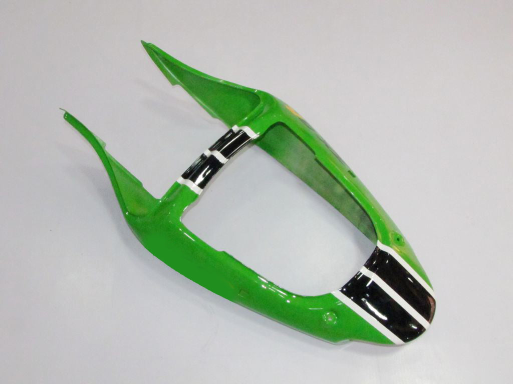 Amotopart 2000-2002 Kawasaki ZX6R 636 2005-2008 Kawasaki ZZR600 Green Black White Fairing Kit