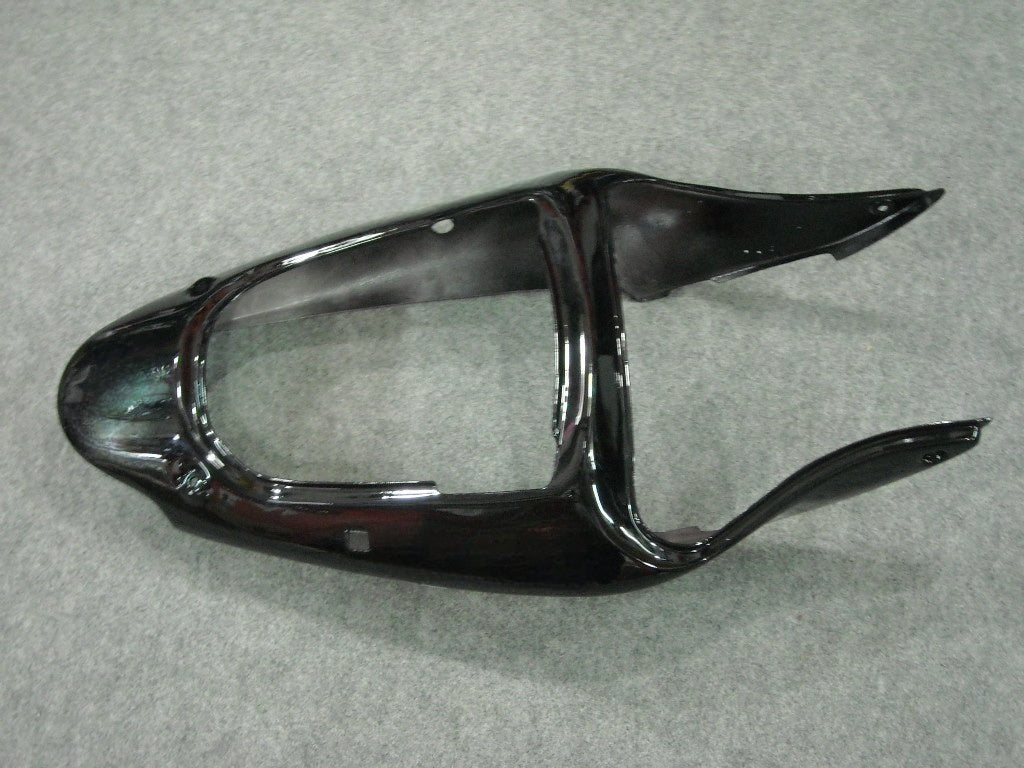 Amotopart Kawasaki 2000–2002 ZX6R 636 & 2005–2008 ZZR600 schwarzes Verkleidungsset