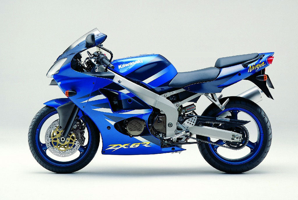 Amotopart 2000-2002 Kawasaki ZX6R 636 & 2005-2008 Kawasaki ZZR600 Bue フェアリングキット