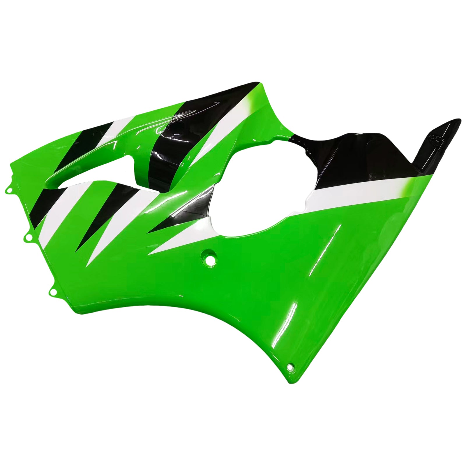 Amotopart Kawasaki 2000-2002 Zx6R 636/ZZR600 2005-2008 Fairing Black Green Kit