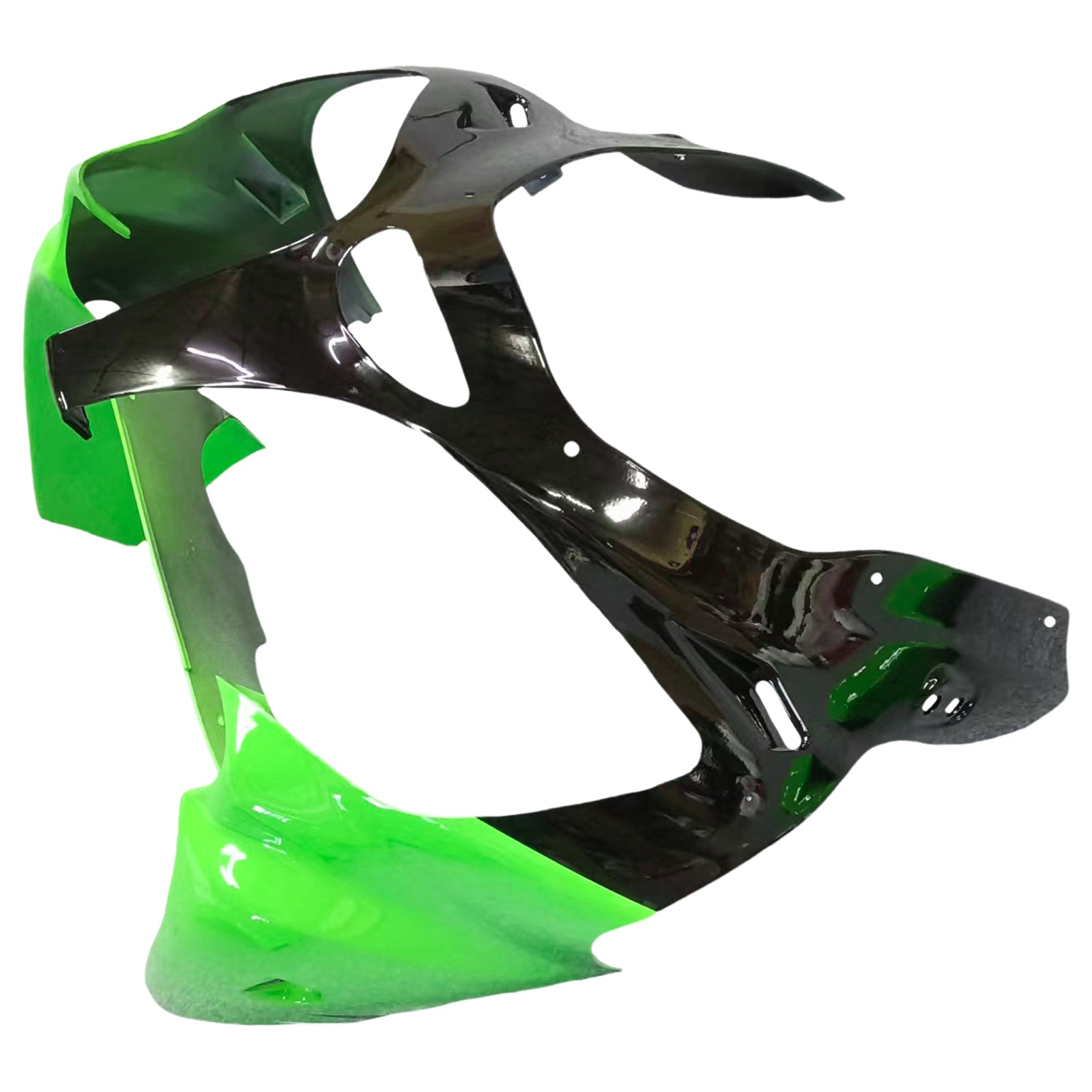 Amotopart Kawasaki 2000-2002 Zx6R 636/ZZR600 2005-2008 Fairing Black Green Kit