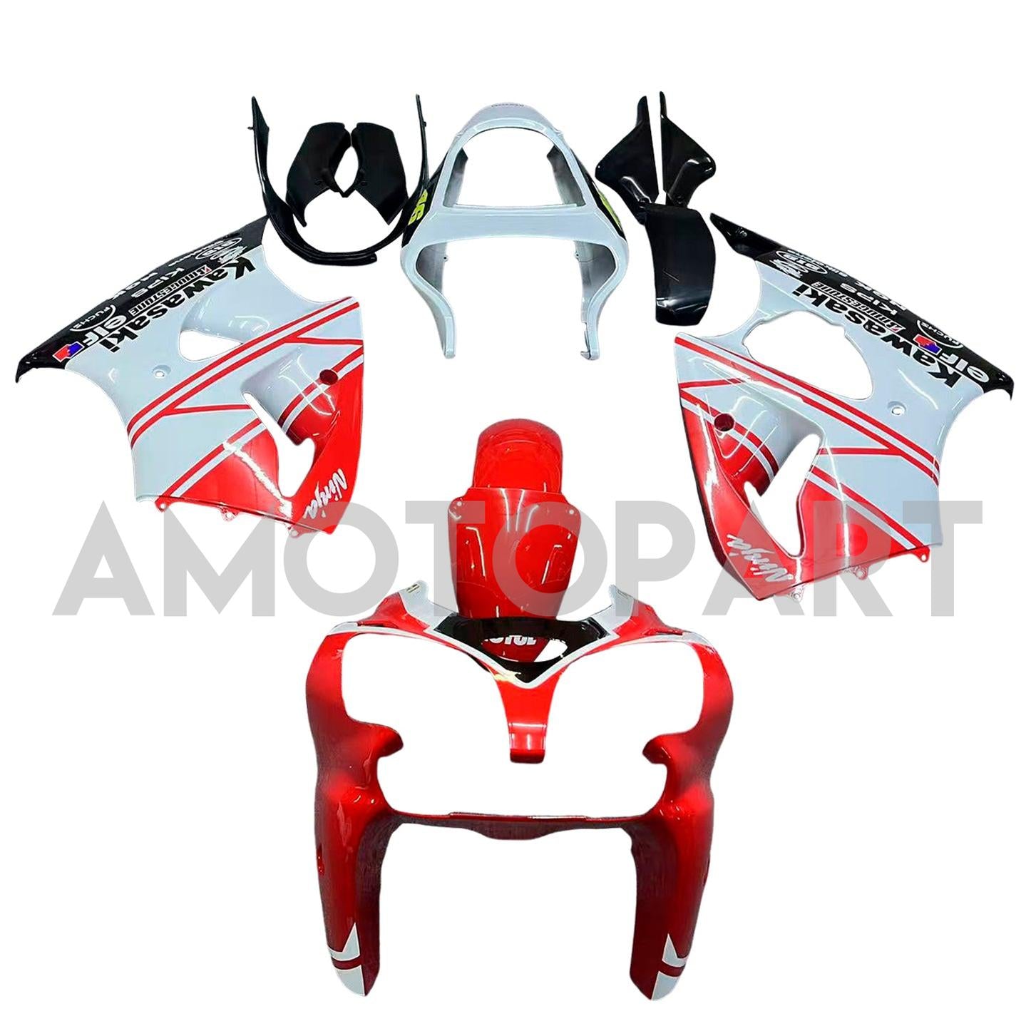 AMOTOPART KAWASAKI 2000-2002 ZX6R 636/ZZR600 2005-2008 KUILREN RED WITTE KIT